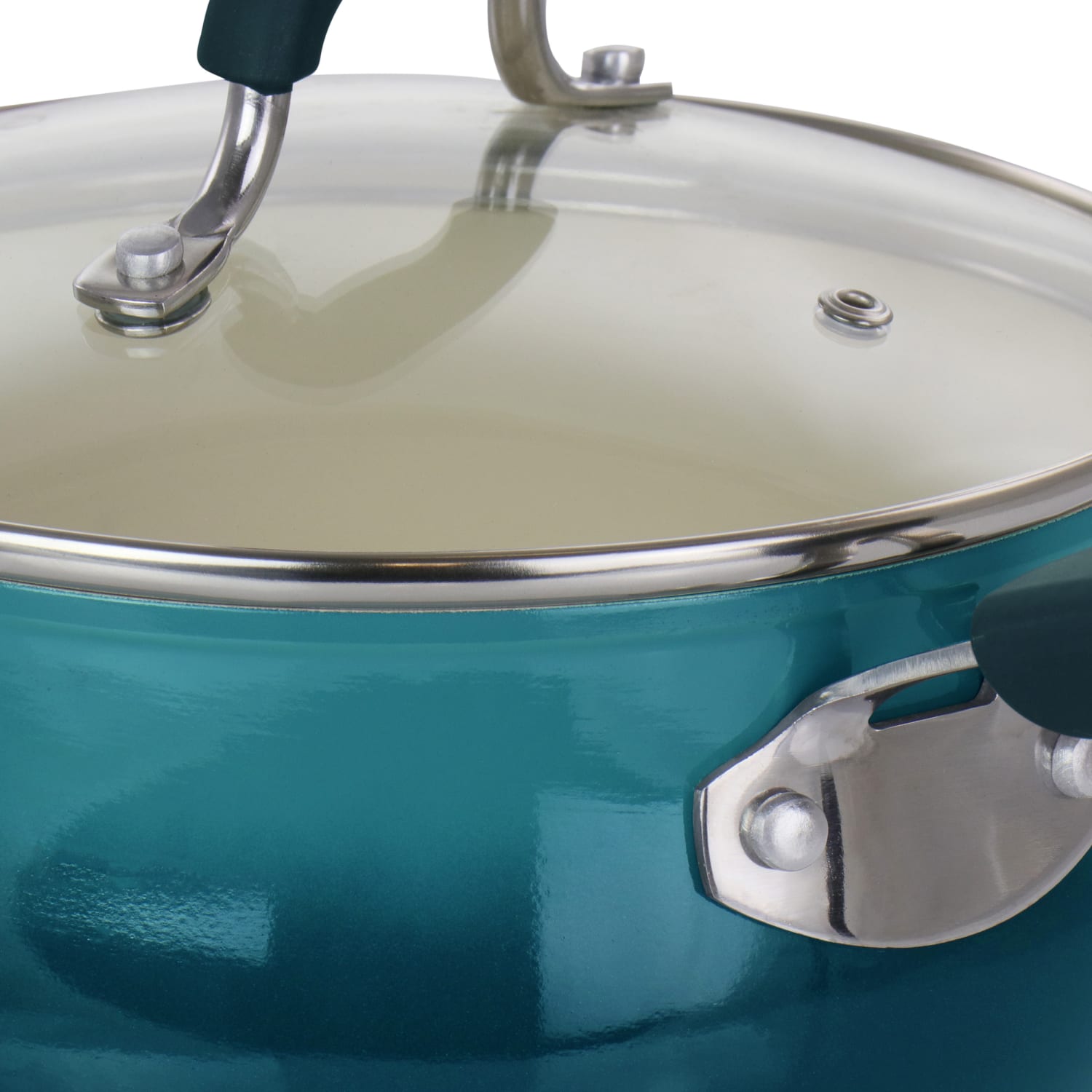 Oster Corbett Aluminum Nonstick Saucepan, 3.1 Qt, Blue - Image 3