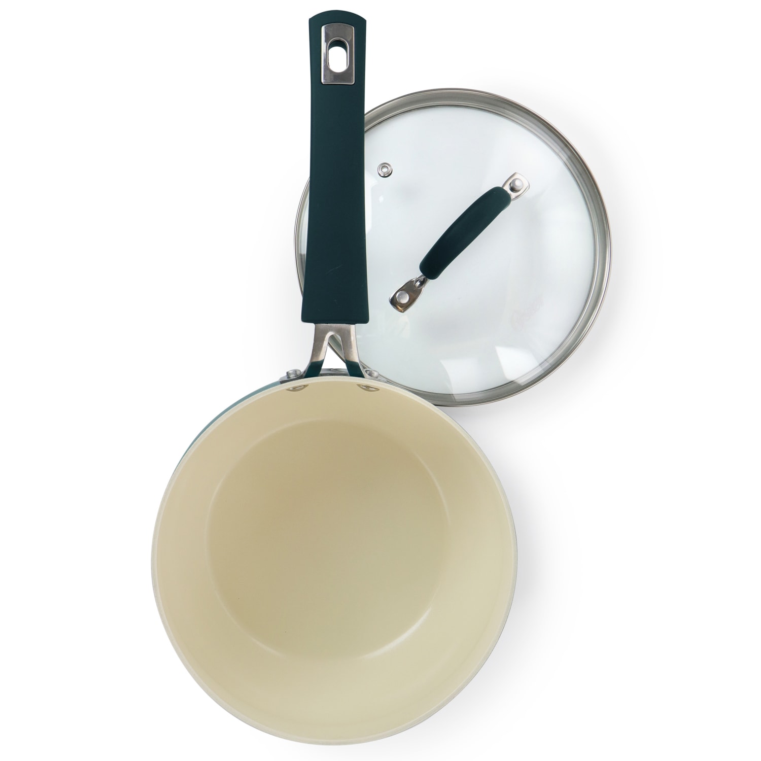 Oster Corbett Aluminum Nonstick Saucepan, 3.1 Qt, Blue - Image 4