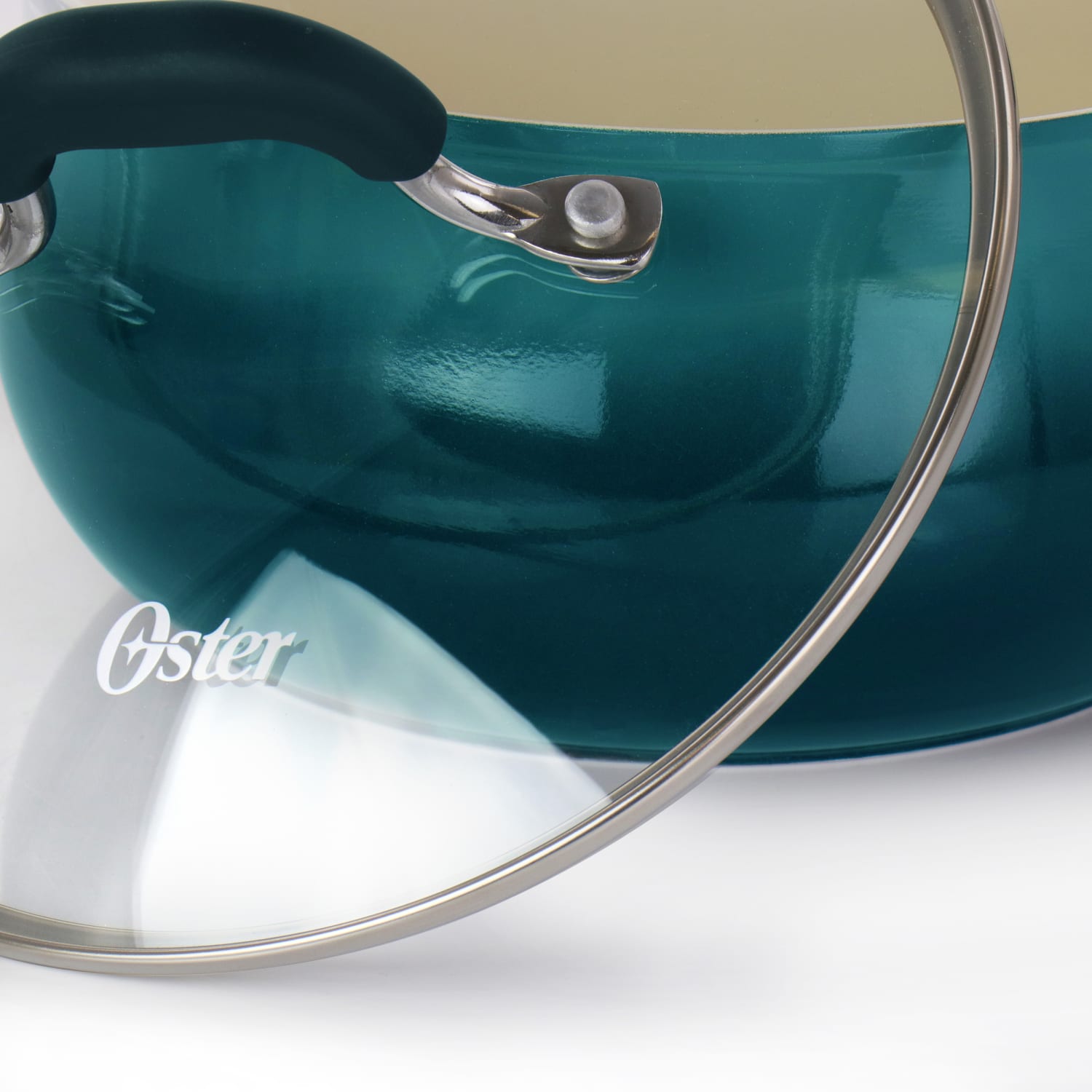 Oster Corbett Aluminum Nonstick Saucepan, 3.1 Qt, Blue - Image 5