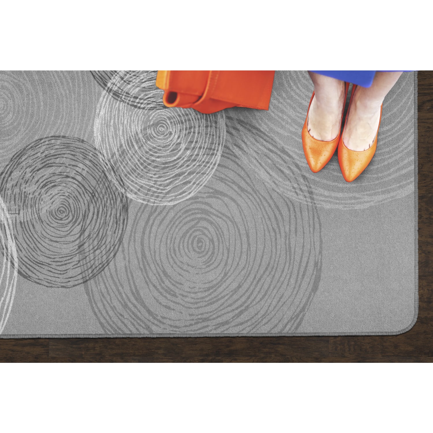 Flagship Carpets Kaleidoscope Rectangular Rug, 48in x 72in, Gray - Image 6