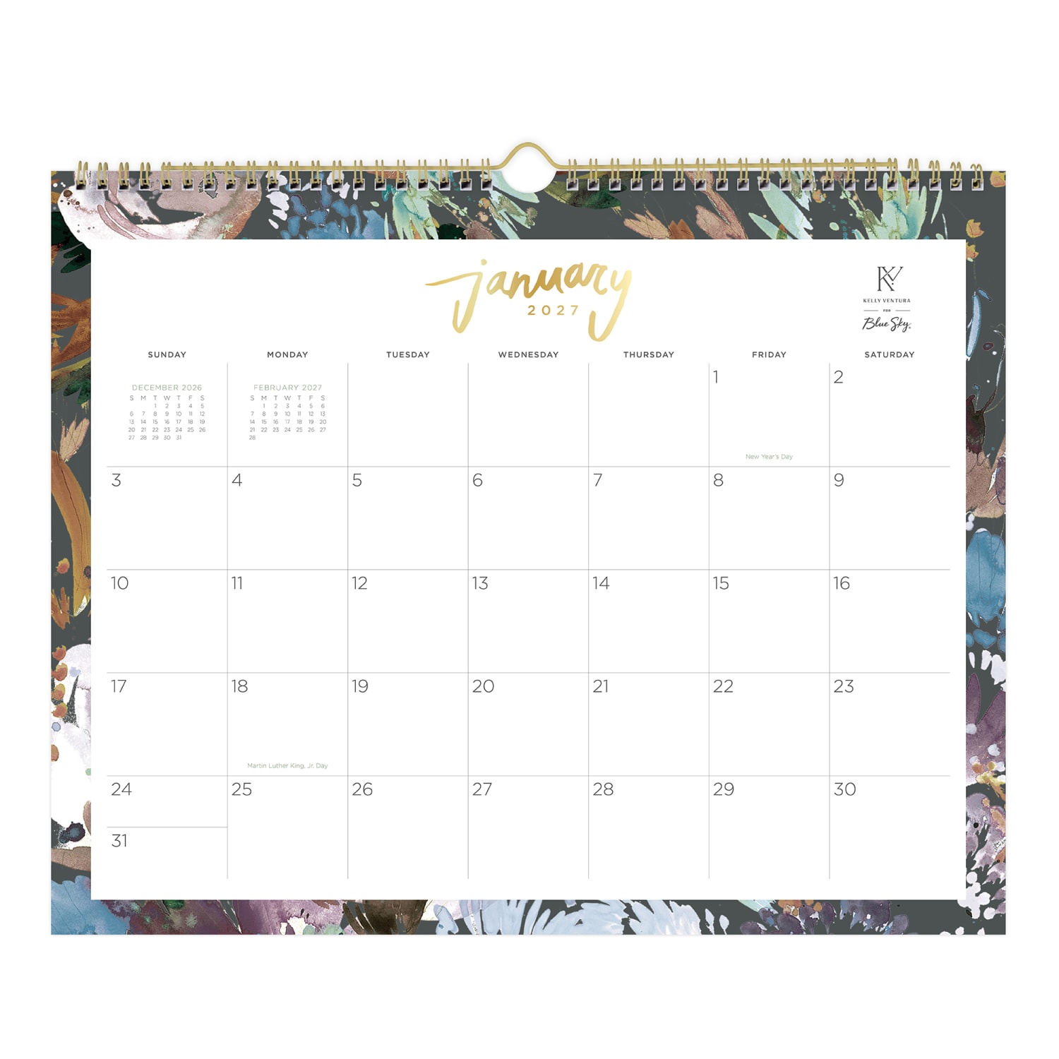 2027 Blue Sky Midnight Garden Monthly Wall Calendar, 15x12, 0%, Midnight Garden, Jan-Dec, RY27 - Image 3