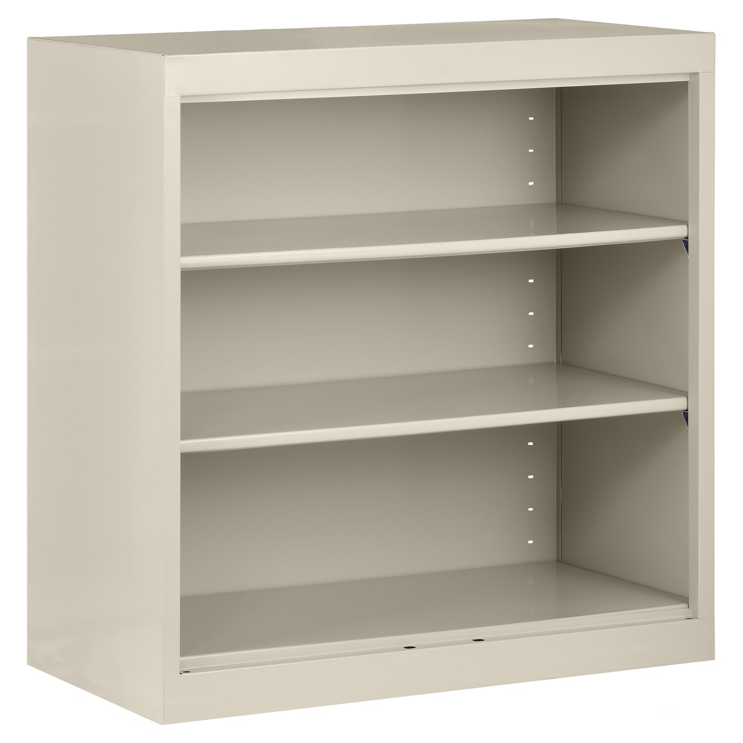 Sandusky 3-Shelf Welded Steel Bookcase, 36inH x 36inW x 18inD, Putty