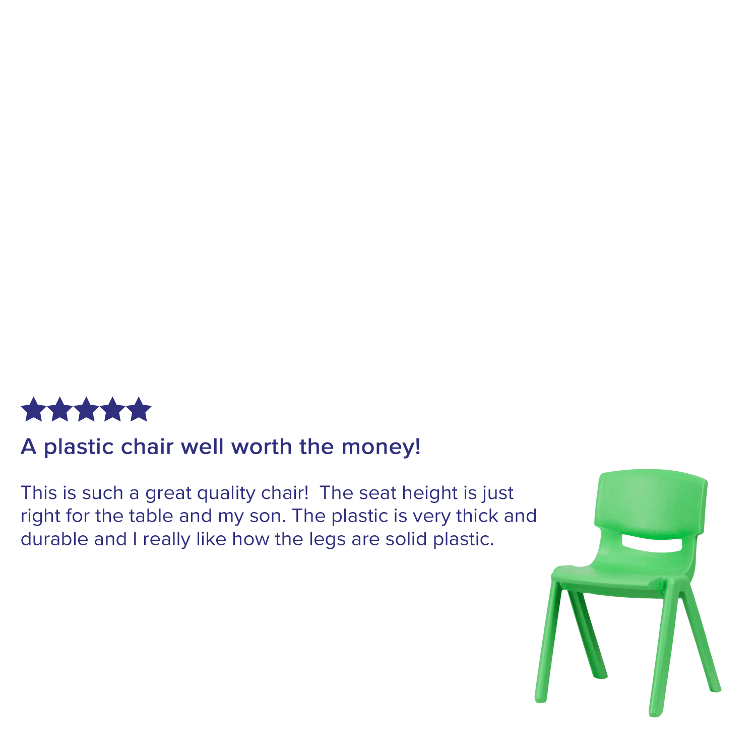 Flash Furniture Plastic Stackable School Chairs With 13-1/4in Seat Height, Green, Set Of 2 Chairs - Image 6