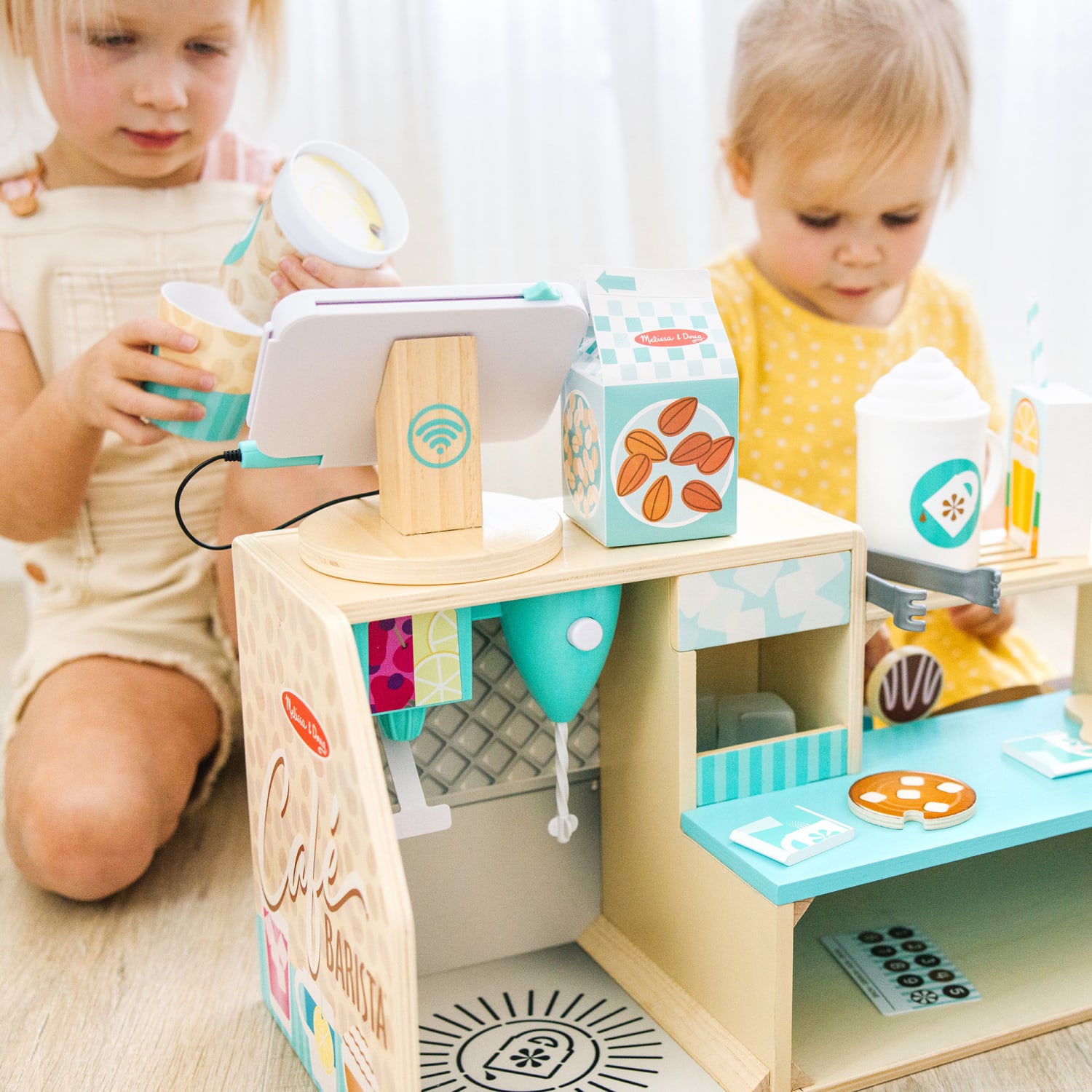 Melissa & Doug Wooden Cafe Barista Coffee Shop - Image 5