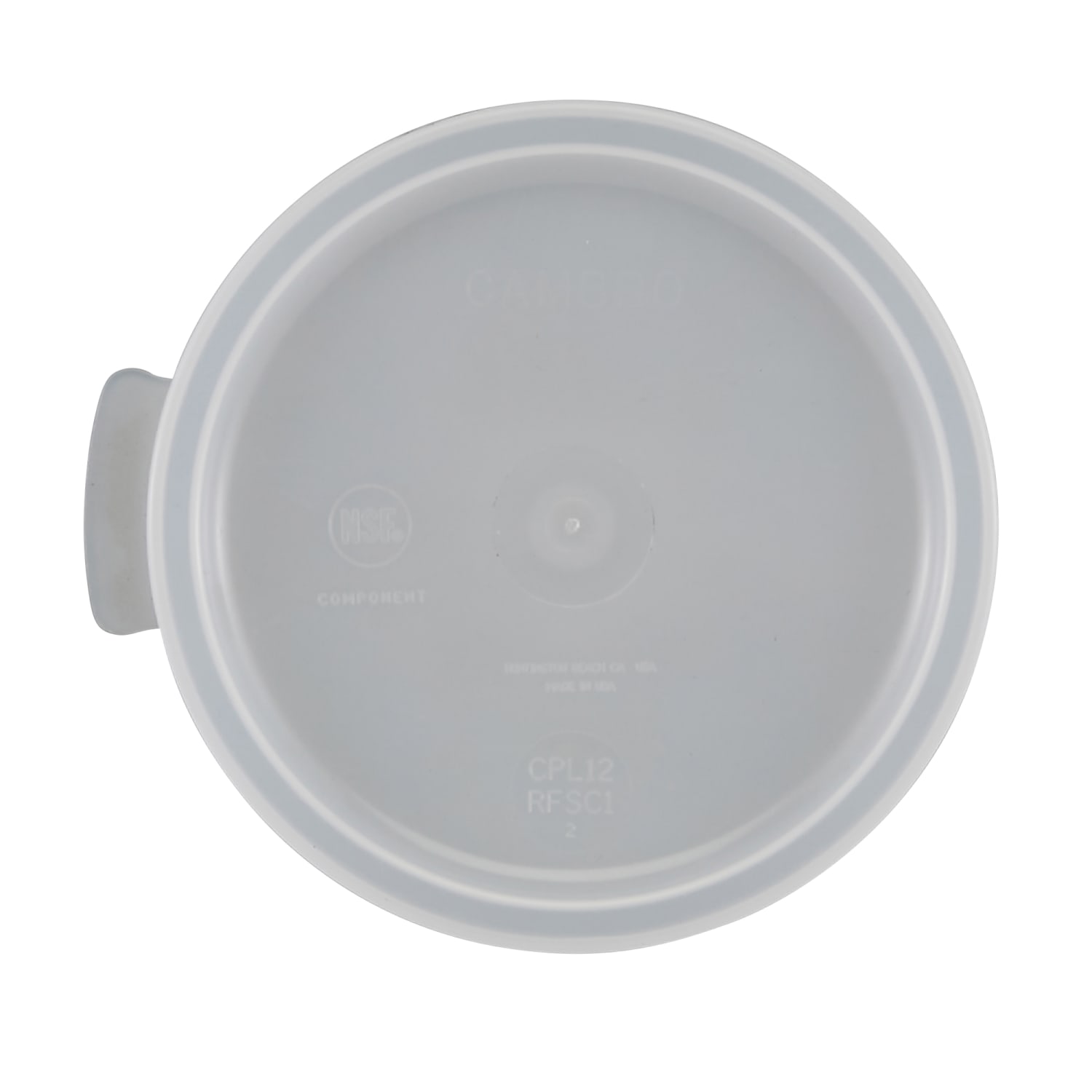 Cambro Poly Round Lids For 1-Qt Containers, White, Pack Of 12 Lids - Image 3
