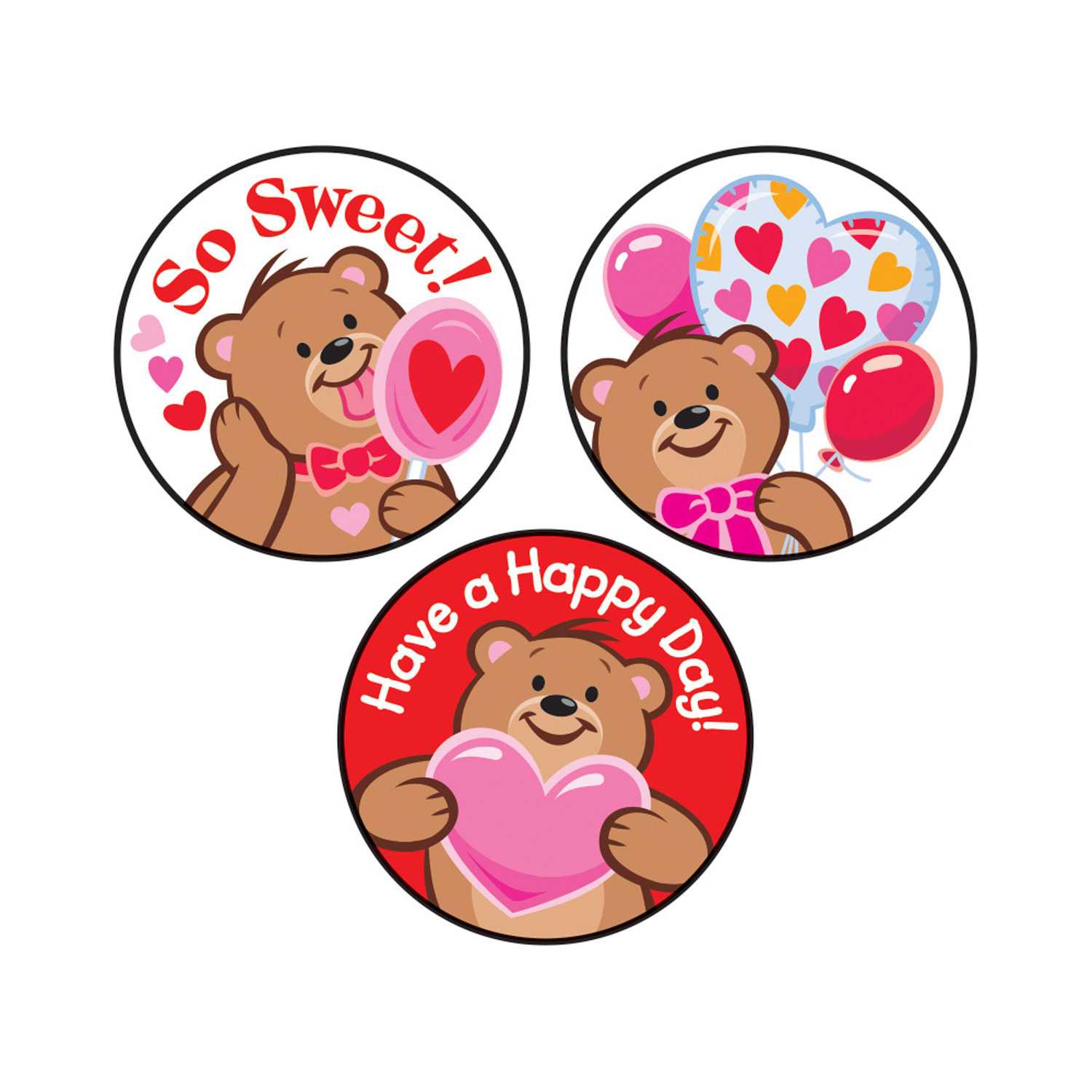 TREND Stinky Stickers, Friendship Bears/Chocolate Cherry, 48 Per Pack, Set Of 6 Packs - Image 5