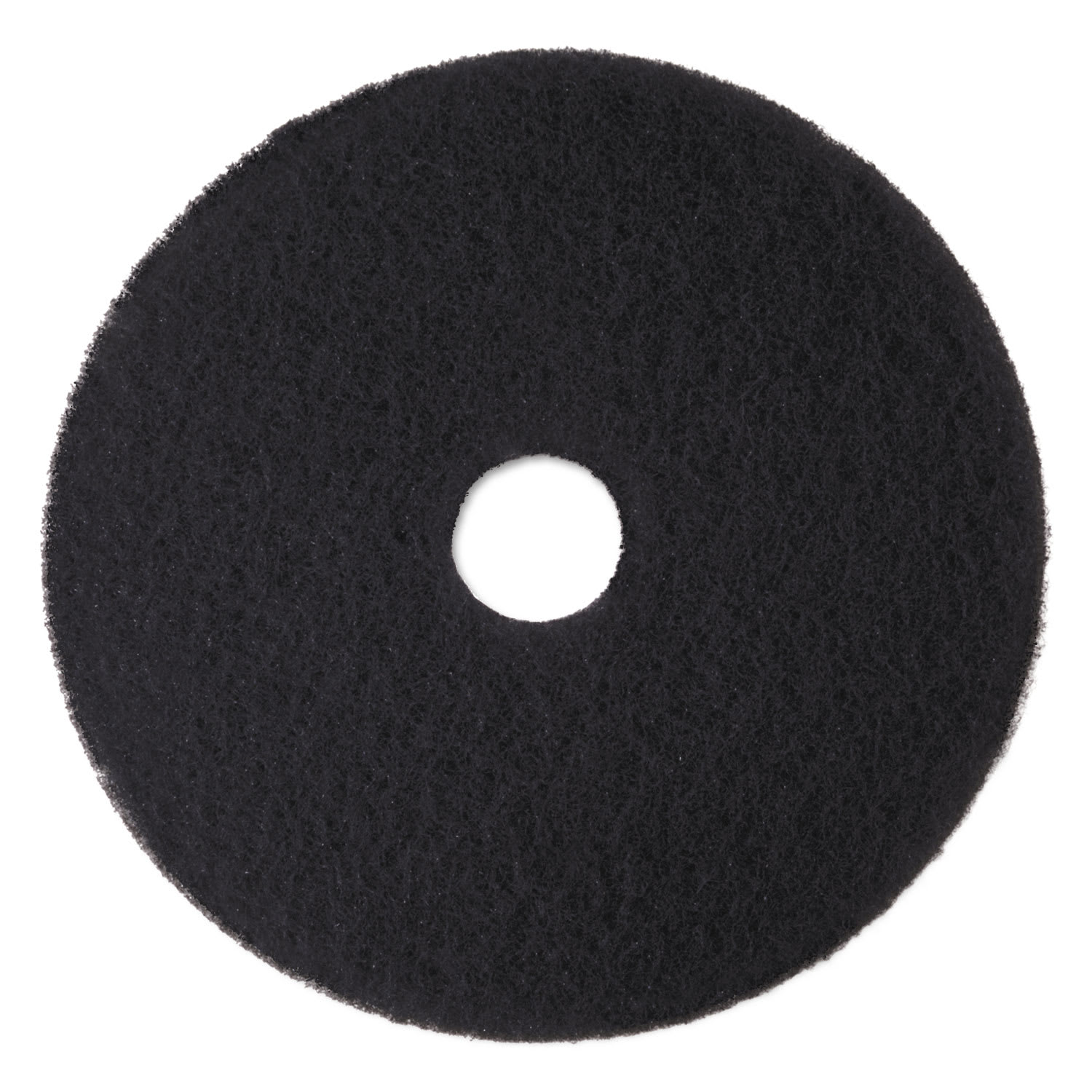3M Low-Speed High Productivity Floor Pads 7300, 15in Diameter, Black, 5/Carton