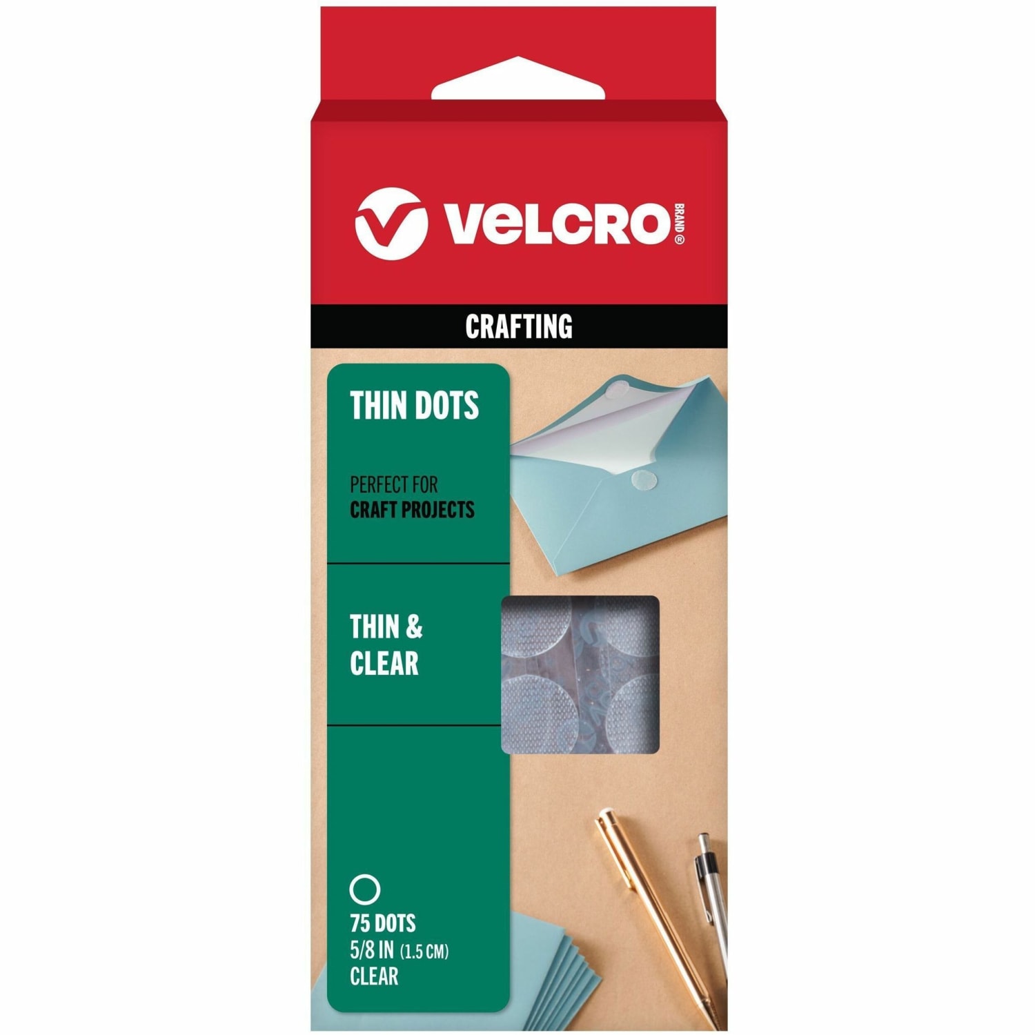 VELCRO Brand Self Stick Round Fasteners, Hook, Clear, 5/8in Diameter, Box Of 75 - Image 4
