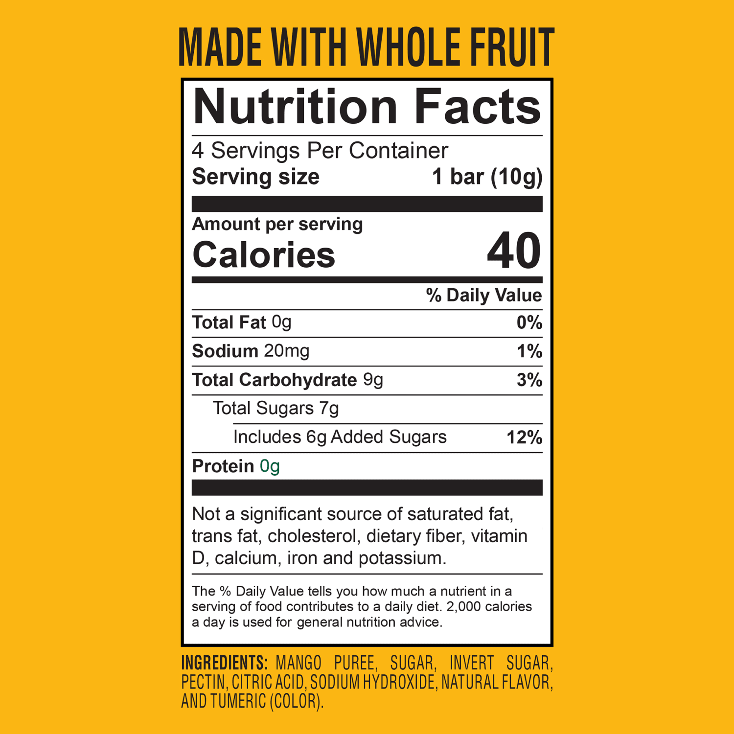 Slice Fruit On The Go Mango, 1.4 Oz, Box Of 12 Bars - Image 6