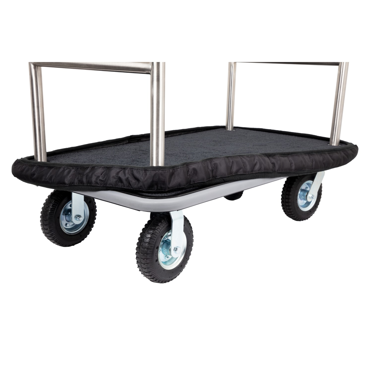 Hospitality 1 Source Bellmans Cart Bumper Guard, 42inL x 24inW x 3inH, Black - Image 4