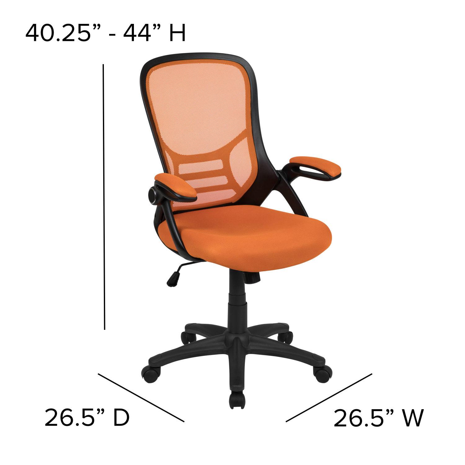Flash Furniture Ergonomic Mesh High-Back Office Chair, Orange - Image 8