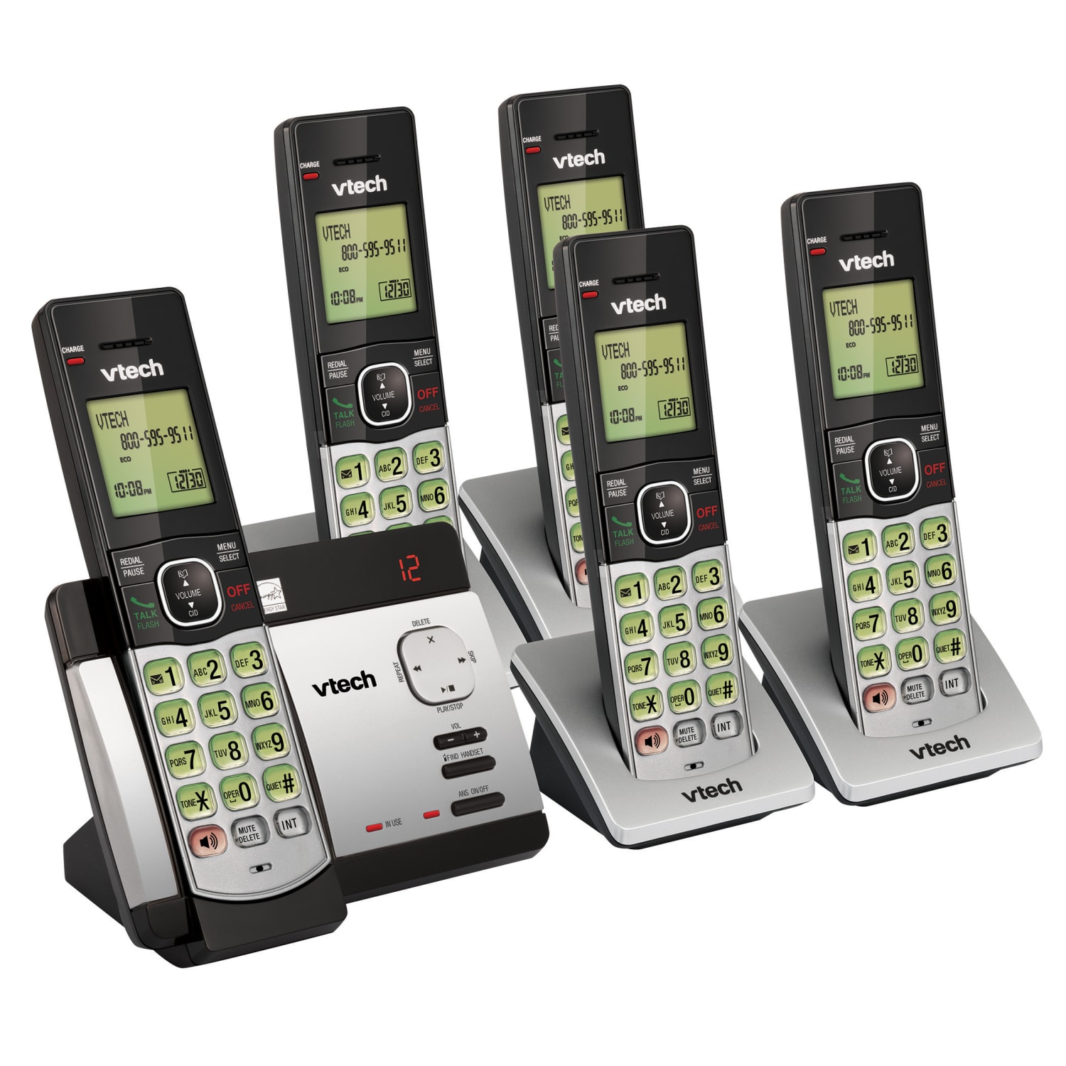 VTech CS5129-5 5-Handset DECT 6.0 Cordless Phone System With Digital Answering System, 80-0200-00 - Image 4