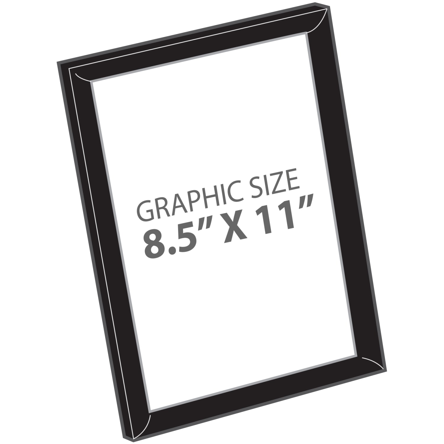 Azar Displays Counter Snap Plastic Vertical/Horizontal Frames, 11inH x 8-1/2inW x 1/4inD, Black, Pack Of 4 Frames - Image 4