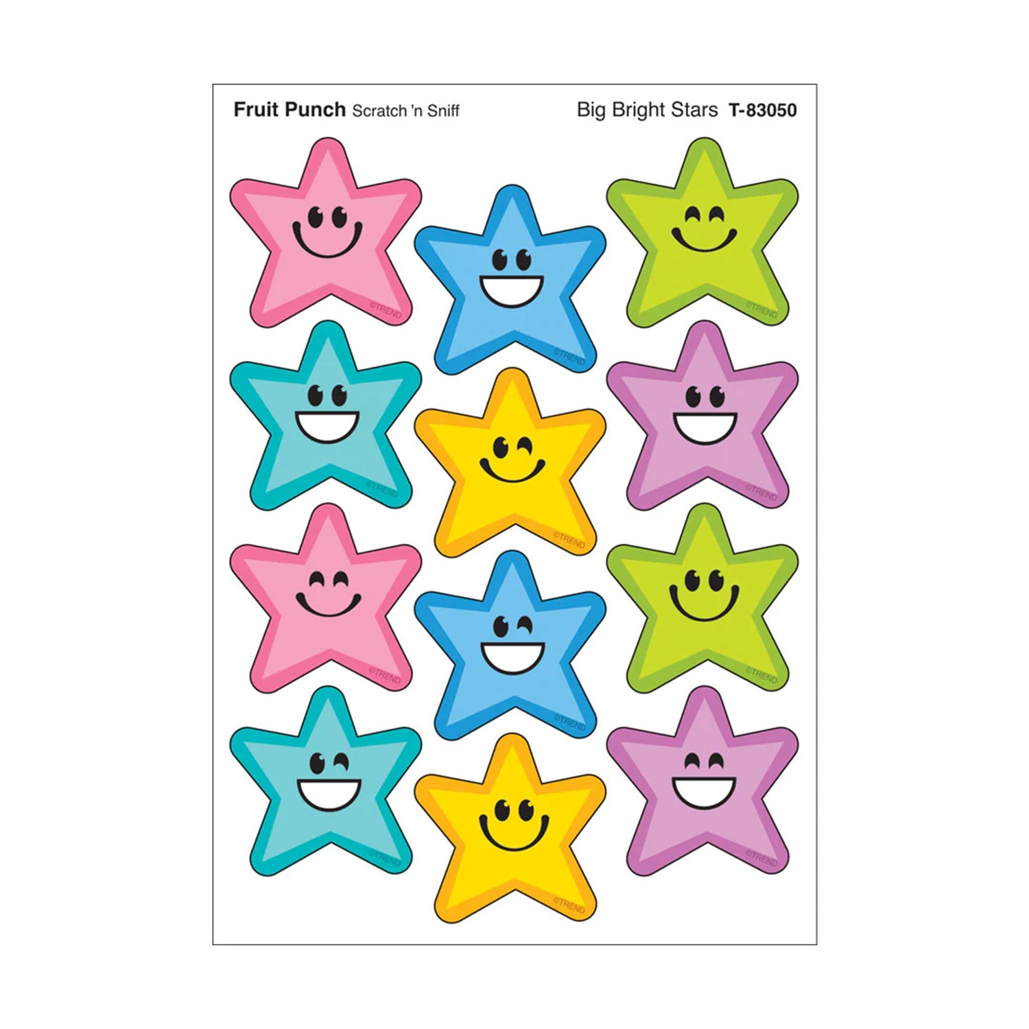 TREND Stinky Stickers, Big Bright Stars, Fruit Punch Scent, 48 Per Pack, Set Of 6 Packs - Image 3