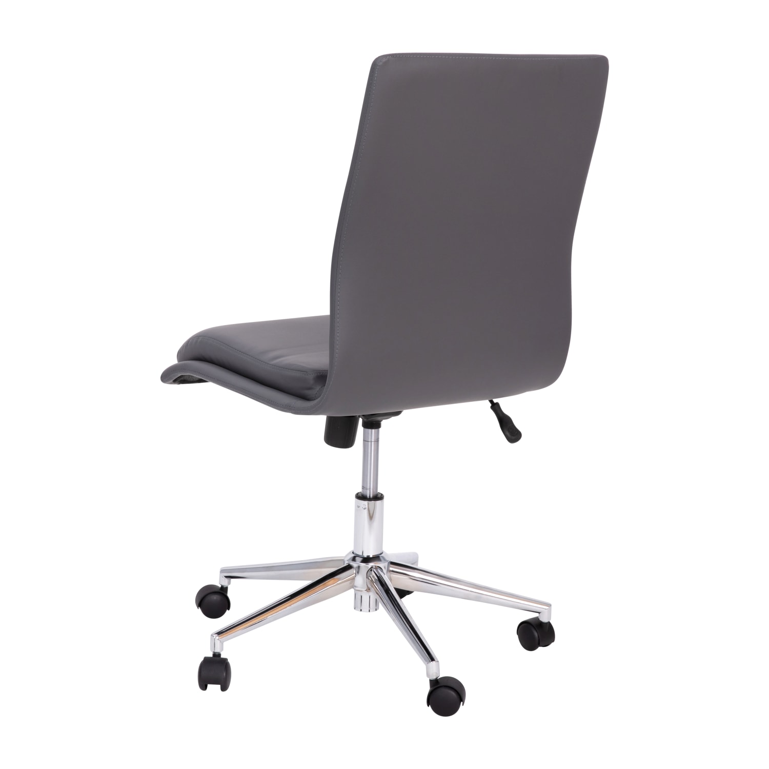 Flash Furniture Madigan Faux Leather Mid-Back Armless Swivel Task Office Chair, Gray - Image 9