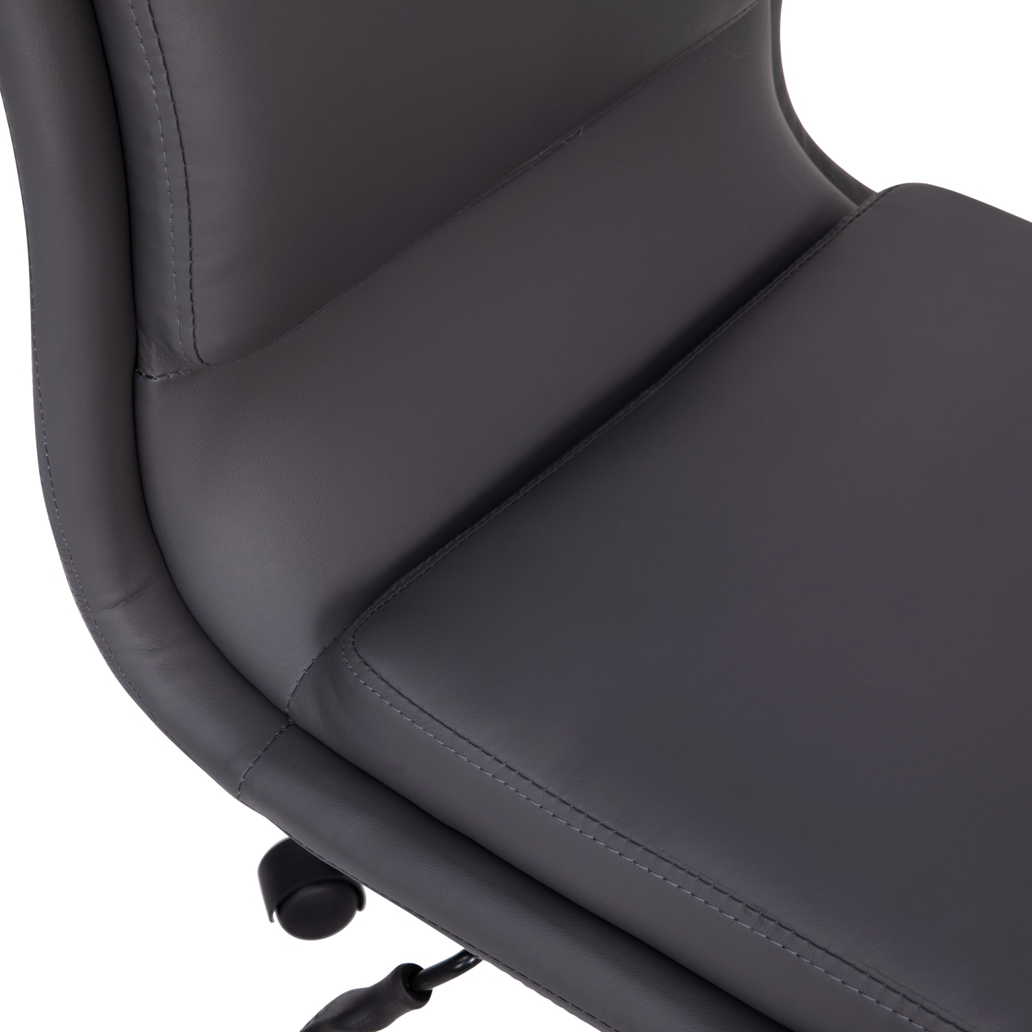 Flash Furniture Madigan Faux Leather Mid-Back Armless Swivel Task Office Chair, Gray - Image 10