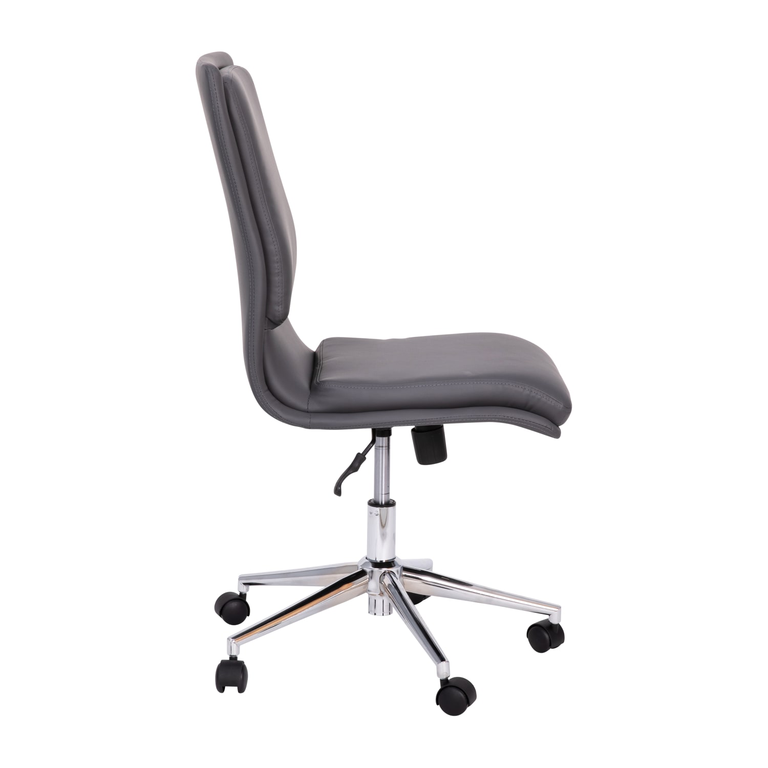 Flash Furniture Madigan Faux Leather Mid-Back Armless Swivel Task Office Chair, Gray - Image 11