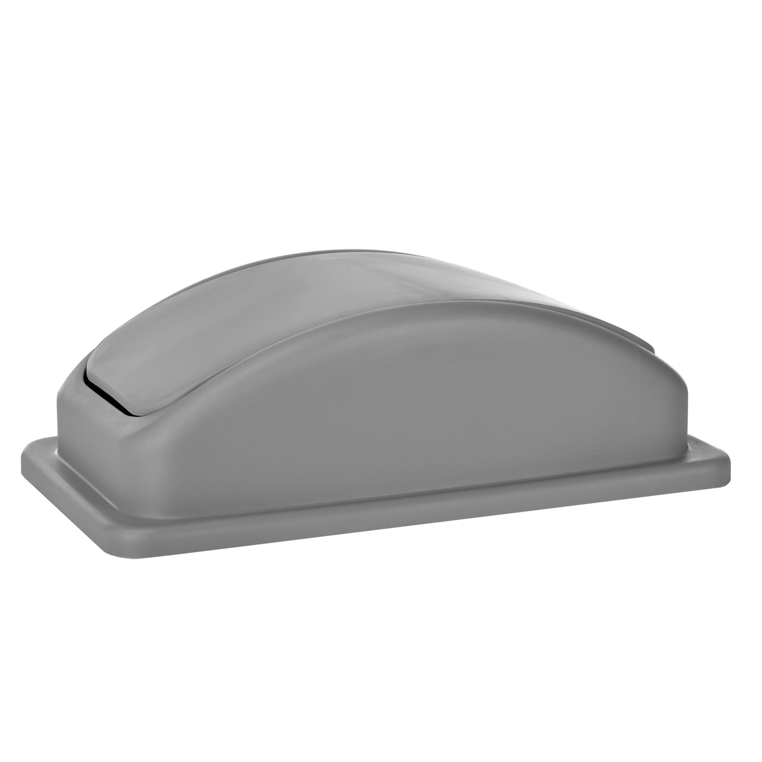 Alpine Slim Trash Can Swinging Dome Lids, 20in x 12in, Gray, Pack Of 3 Lids - Image 4