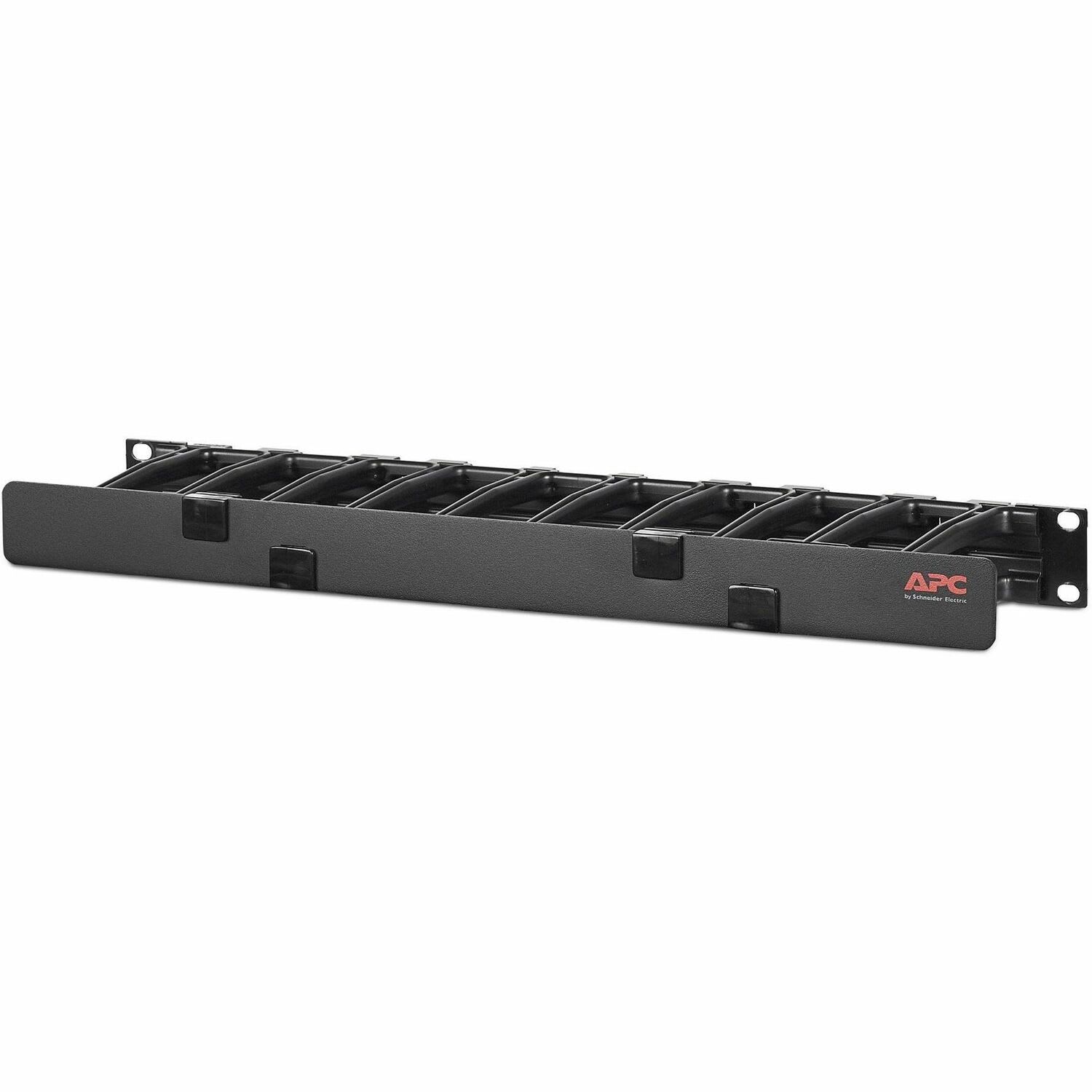 APC NetShelter Cable Management, Horizontal Cable Manager, 1U, Single Side with Cover, Black, 483x 44x 110 mm - AR8602A - Image 3