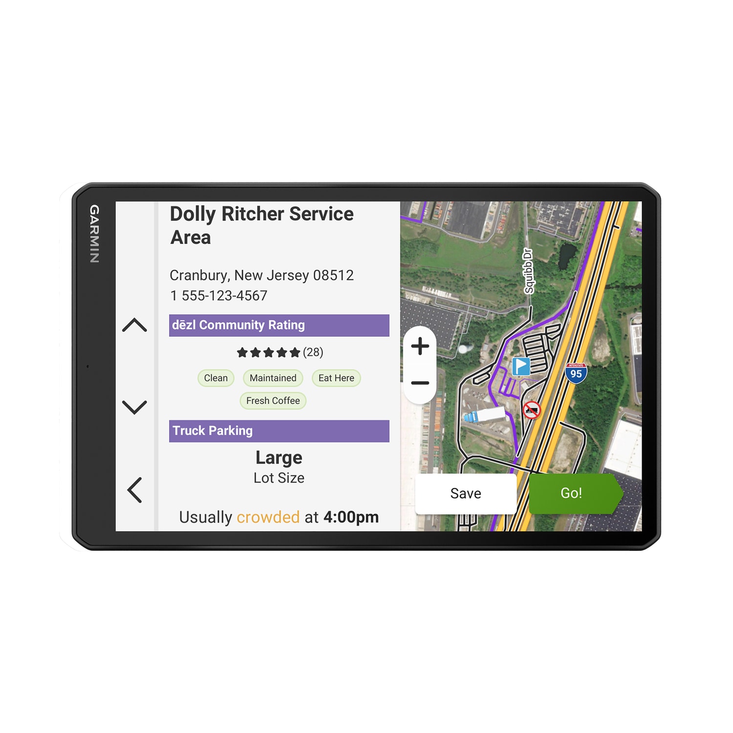 Garmin dezl OTR1020 GPS Truck Navigator With 10in Touchscreen Display - Image 3
