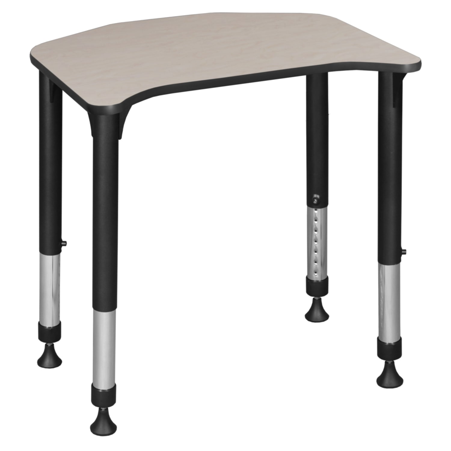 Regency Ferris 26inW Height Adjustable Student Activity Desk, Maple/Black