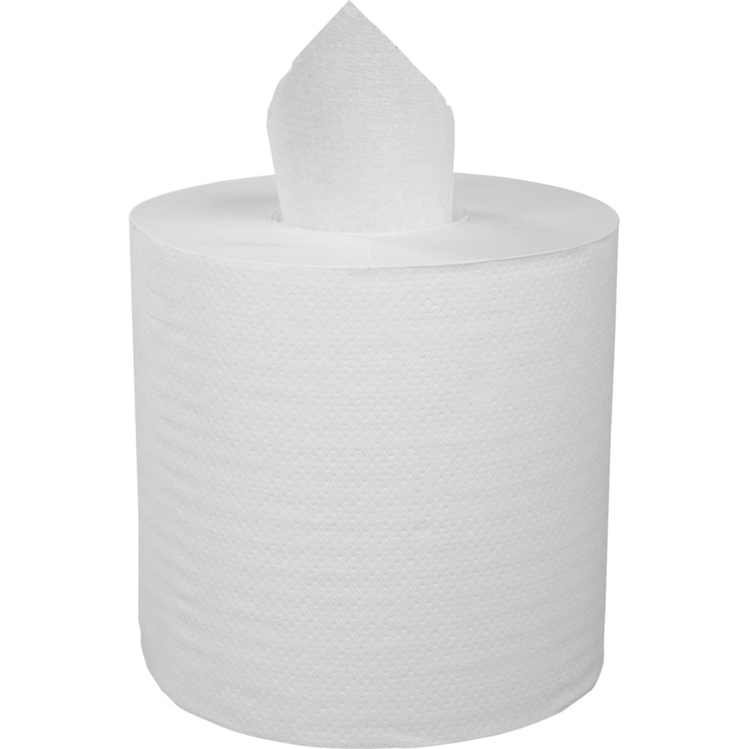Cellysoft Stefco 600 Sheet Center Pull Dispenser Towels - 2 Ply - 7.60in Width x 8in Length - 600 Sheets/Roll - 8in Roll Diameter - White - 6 / Carton - Image 4