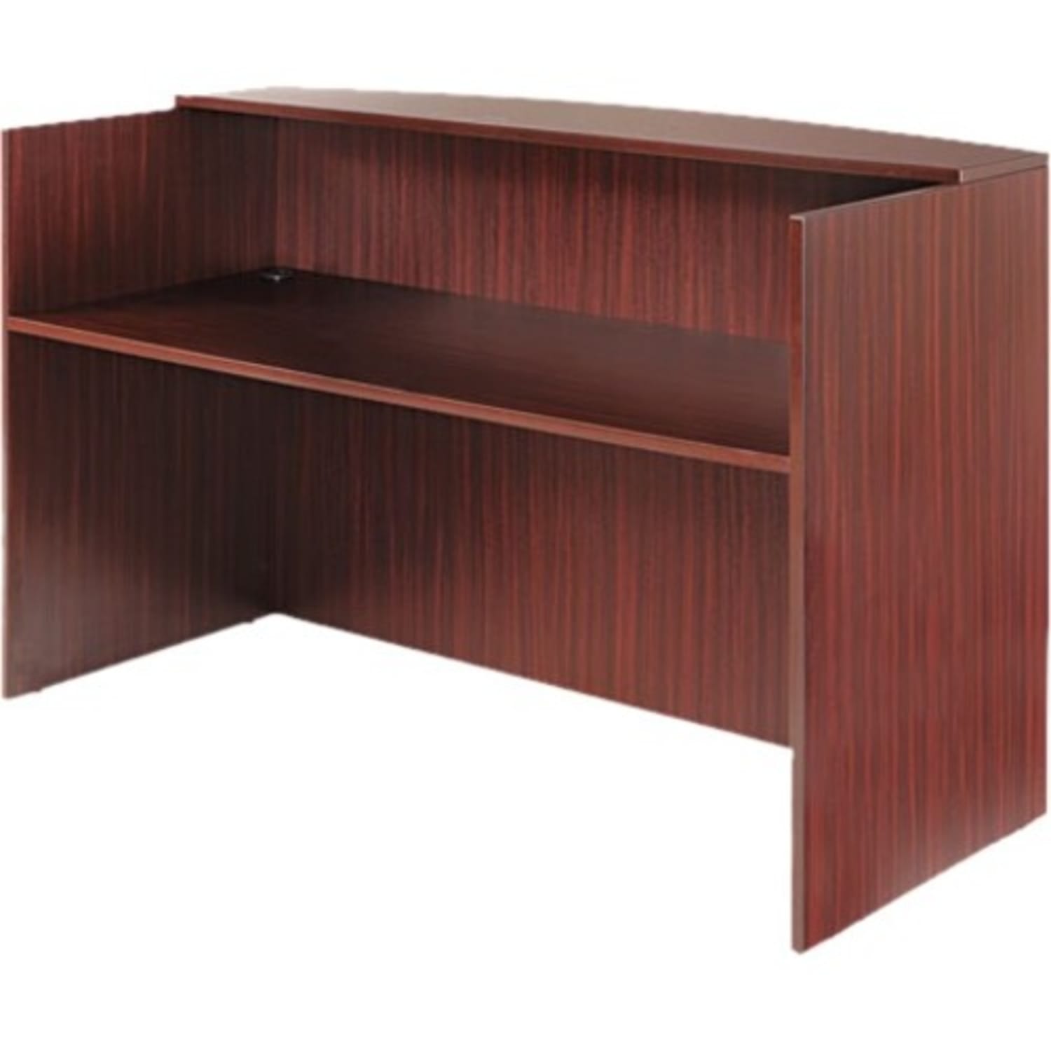 Alera Valencia Series Reception Desk with Transaction Counter  Rectangle Top  71in Table Topx 3550in Table Top Depth  VA327236MY PopularChairscom