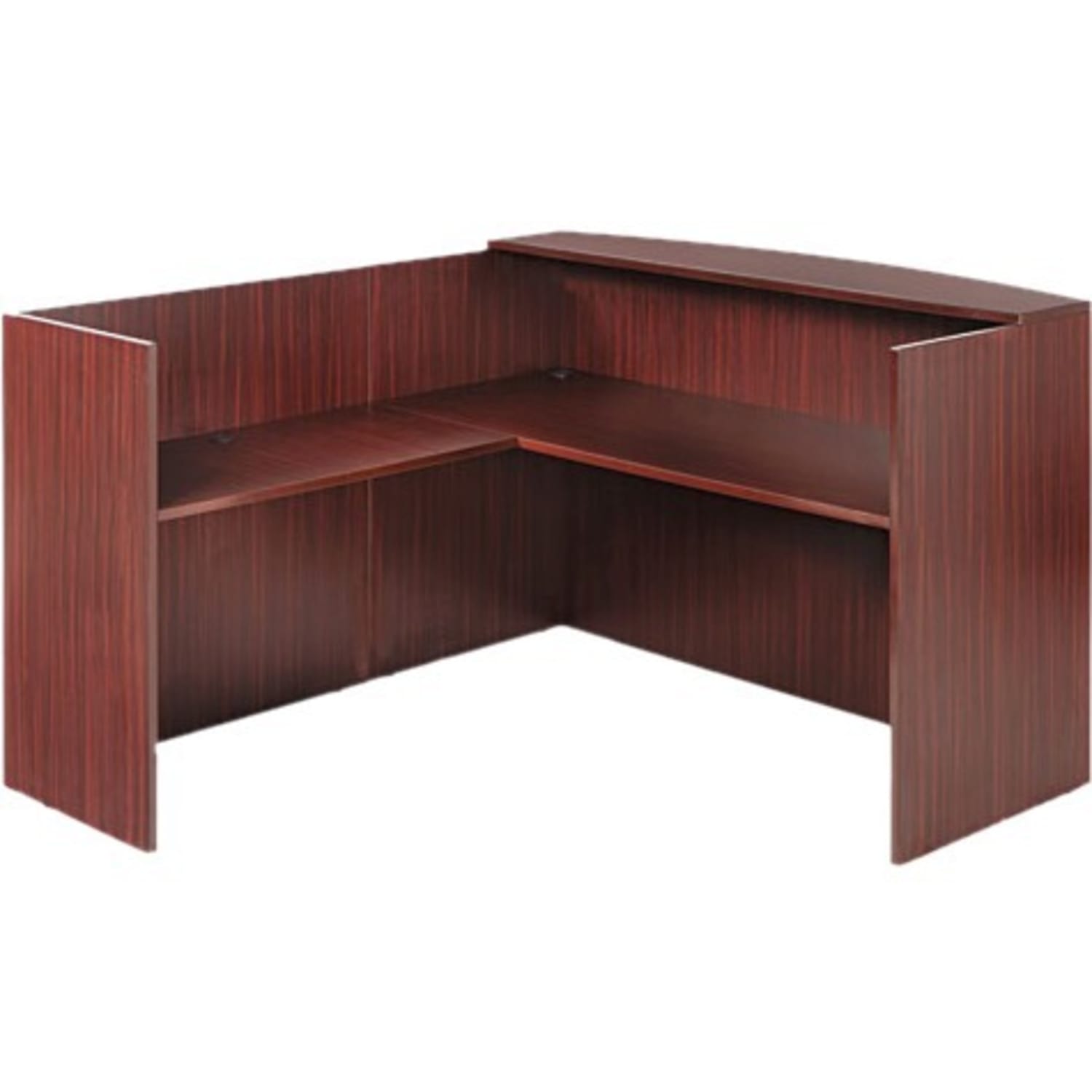 Alera Valencia Series Reception Desk with Transaction Counter - Rectangle Top - 71in Table Topx 35.50in Table Top Depth - VA327236MY - Image 3