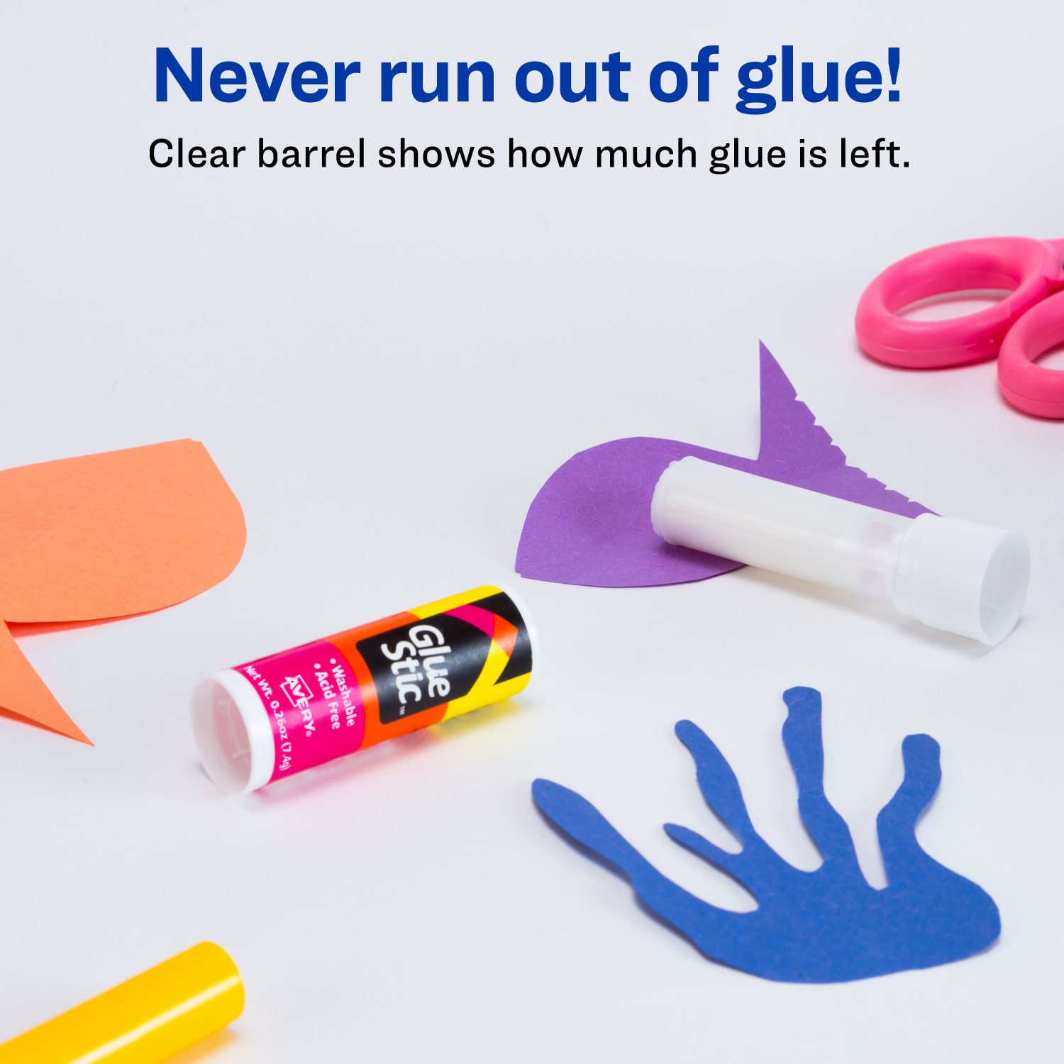 Avery Permanent Glue Stic,, Washable, Nontoxic, 0.26 oz., 3 Glue Sticks - Image 3