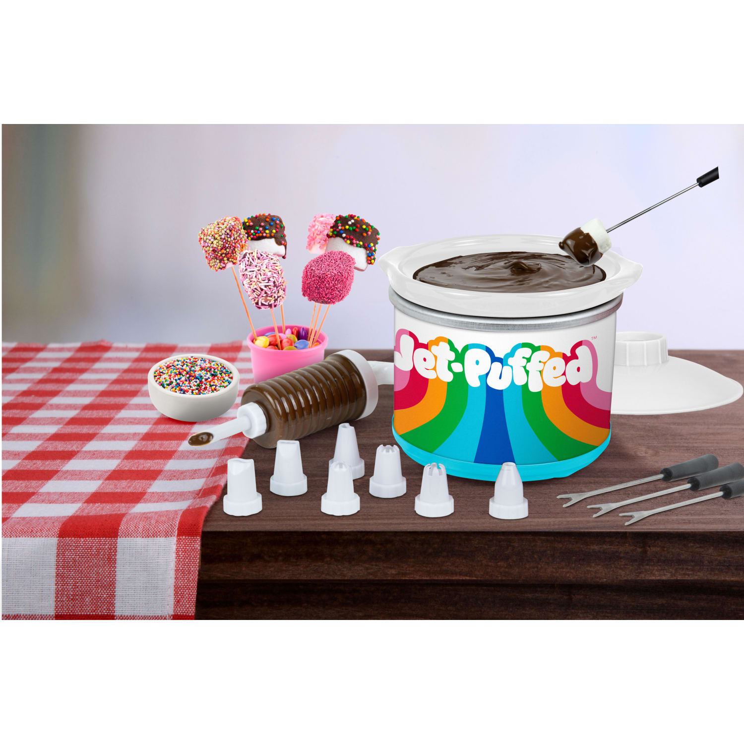 Nostalgia Jet-Puffed Chocolate Dipping Pot, 5-3/4inH x 6-1/2inW x 6-1/2inD, White - Image 4