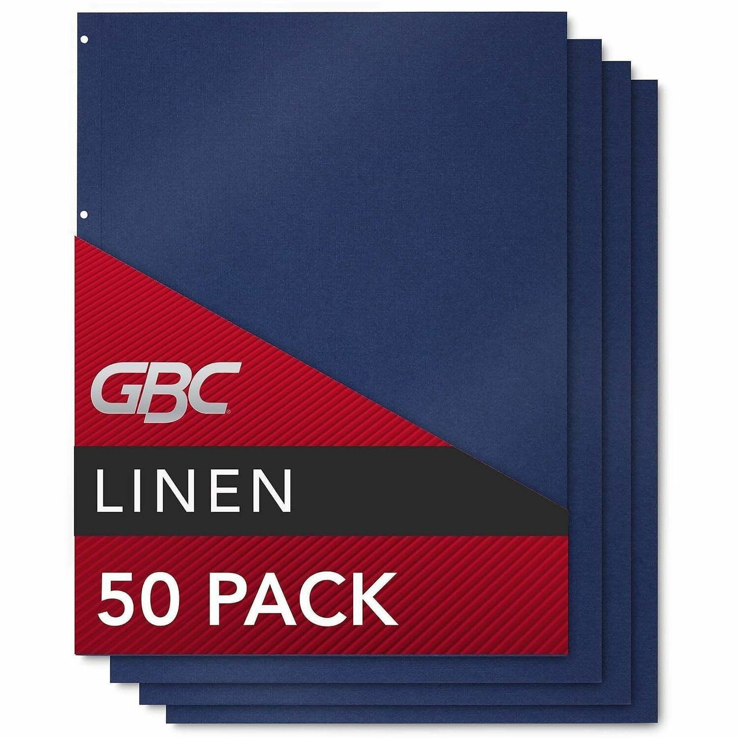 GBC Linenweave Binding Covers, 8 3/4in x 11 1/4in, Navy Blue, Box Of 50 - Image 3