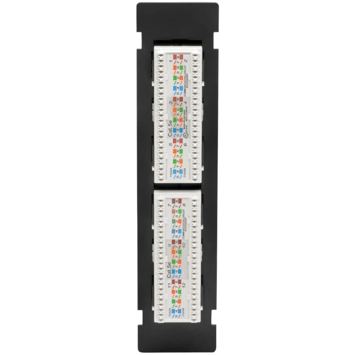 Eaton Tripp Lite Series Cat5e Wall-Mount 12-Port Patch Panel - PoE+ Compliant, 110/Krone, 568A/B, RJ45 Ethernet, TAA - N050P12 - Image 5