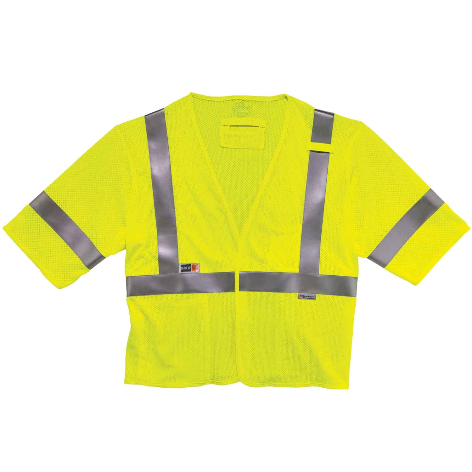 Ergodyne GloWear Flame-Resistant Hi-Vis Safety Vest, Type-R Class 3, XX-Large/3X Lime - Image 3