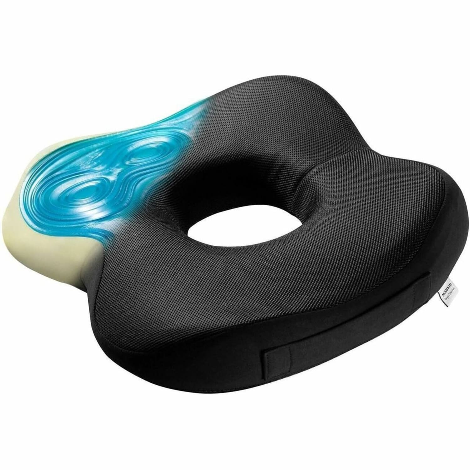 Mount it Ergo Collection Ergonomic Seat Cushion 3 316inH x 14 716inW x 18 12inD Black PopularChairscom