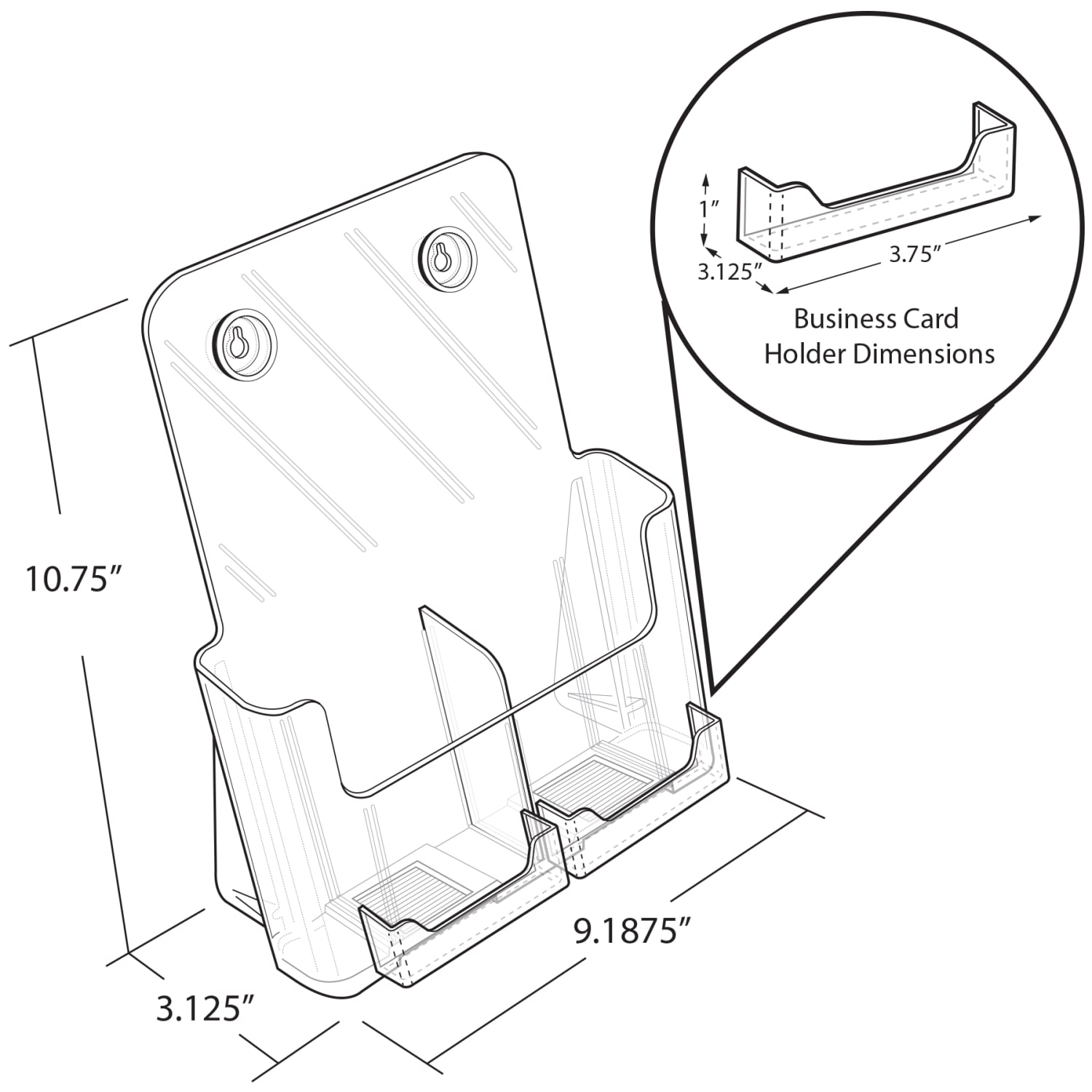 Azar Displays Adjustable Brochure Holders, 10-3/4in x 9-3/16in, Clear, Pack Of 2 Holders - Image 4