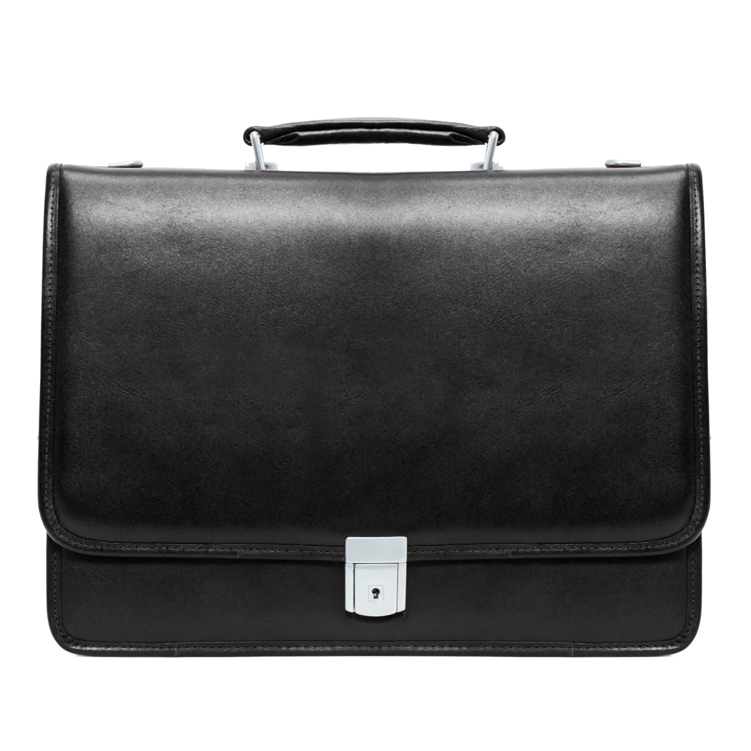 McKlein River North Leather Briefcase, Black - Image 3