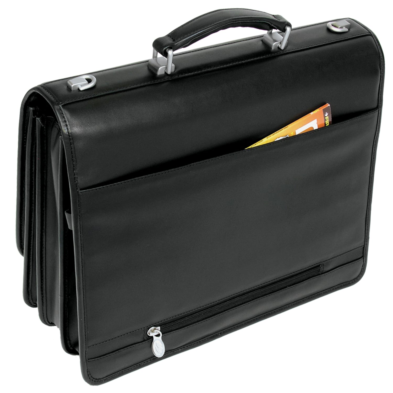 McKlein River North Leather Briefcase, Black - Image 6