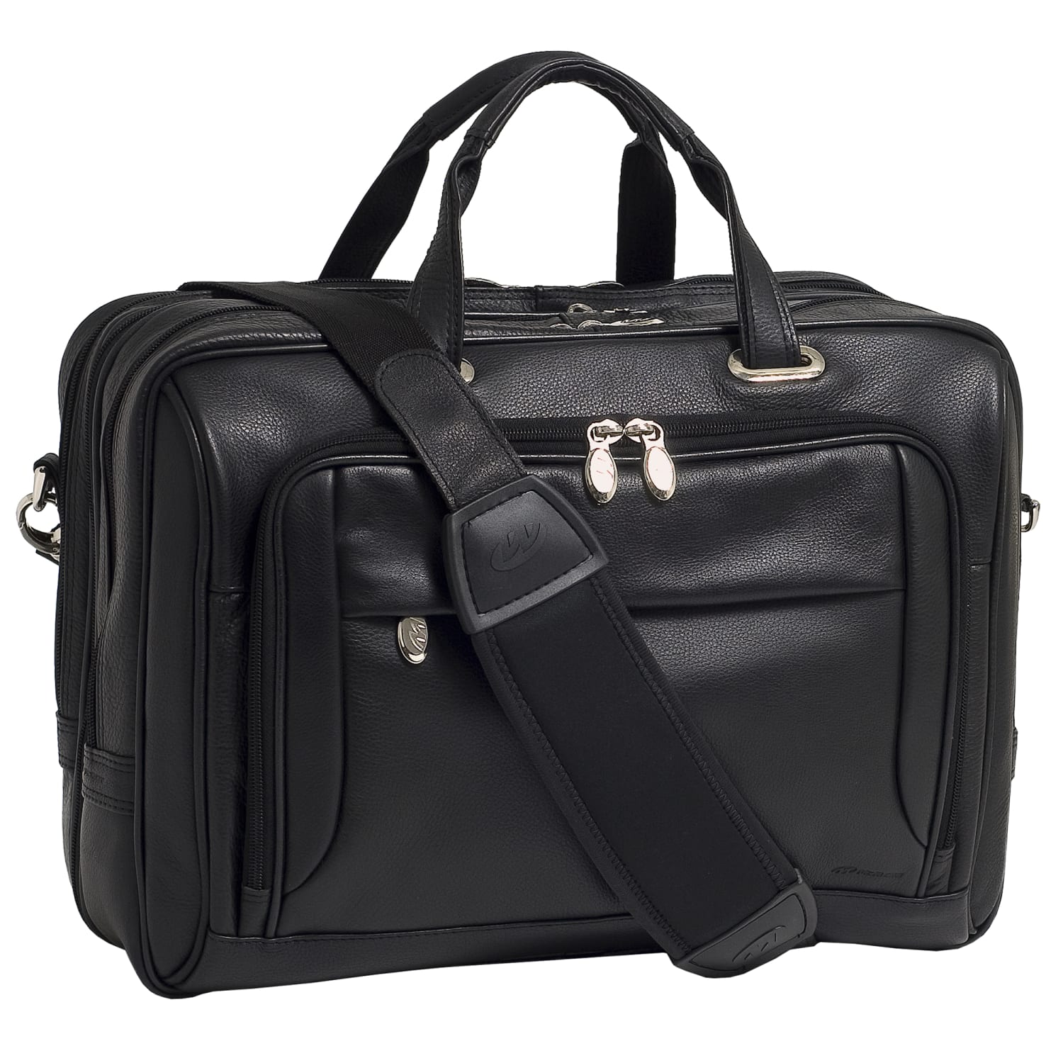 McKlein West Loop Leather Briefcase, Black - Image 3