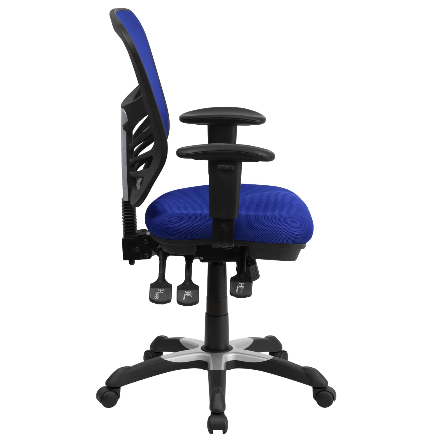 Flash Furniture Ergonomic Mesh Mid Back Swivel Task Chair BlueBlack PopularChairscom