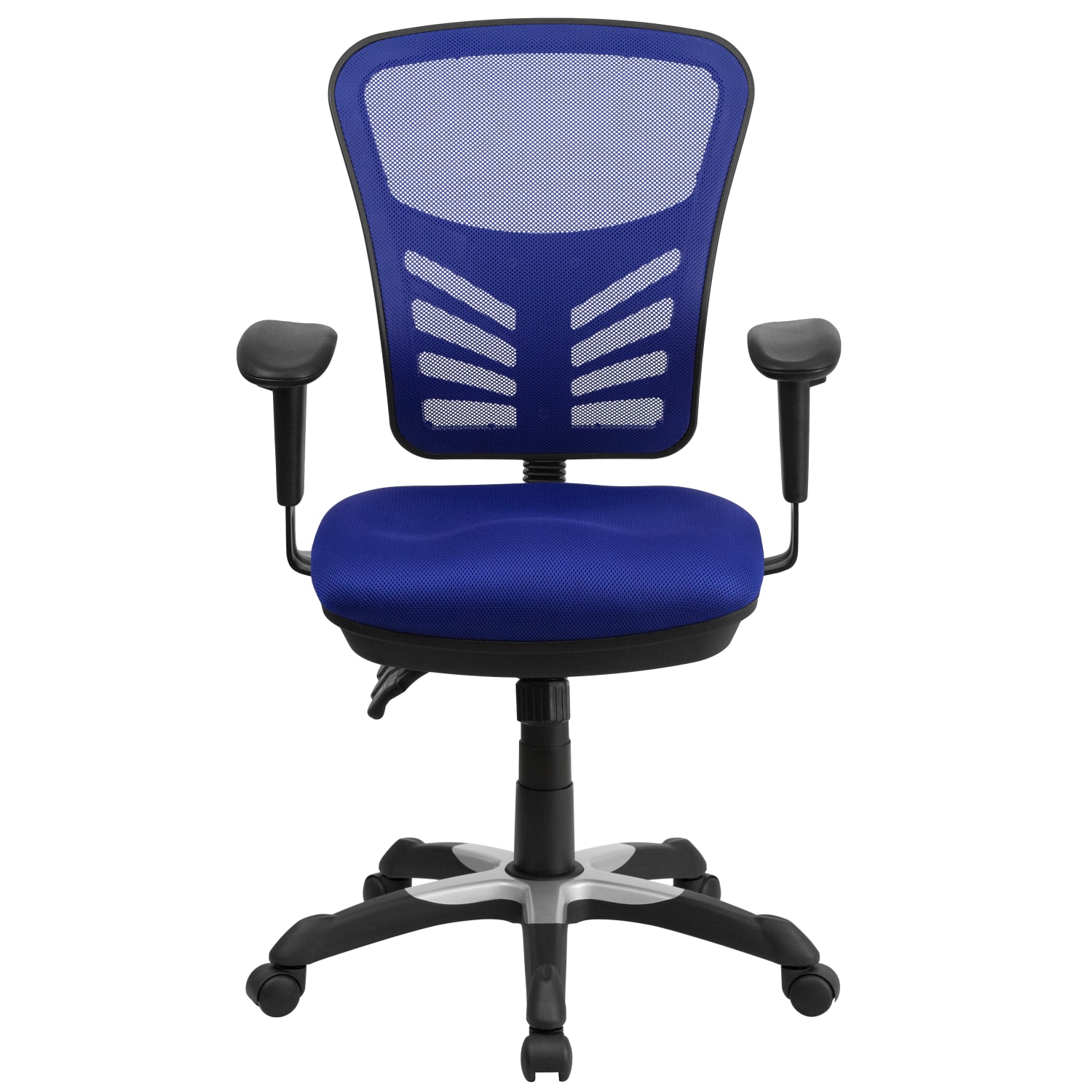 Flash Furniture Ergonomic Mesh Mid Back Swivel Task Chair BlueBlack PopularChairscom