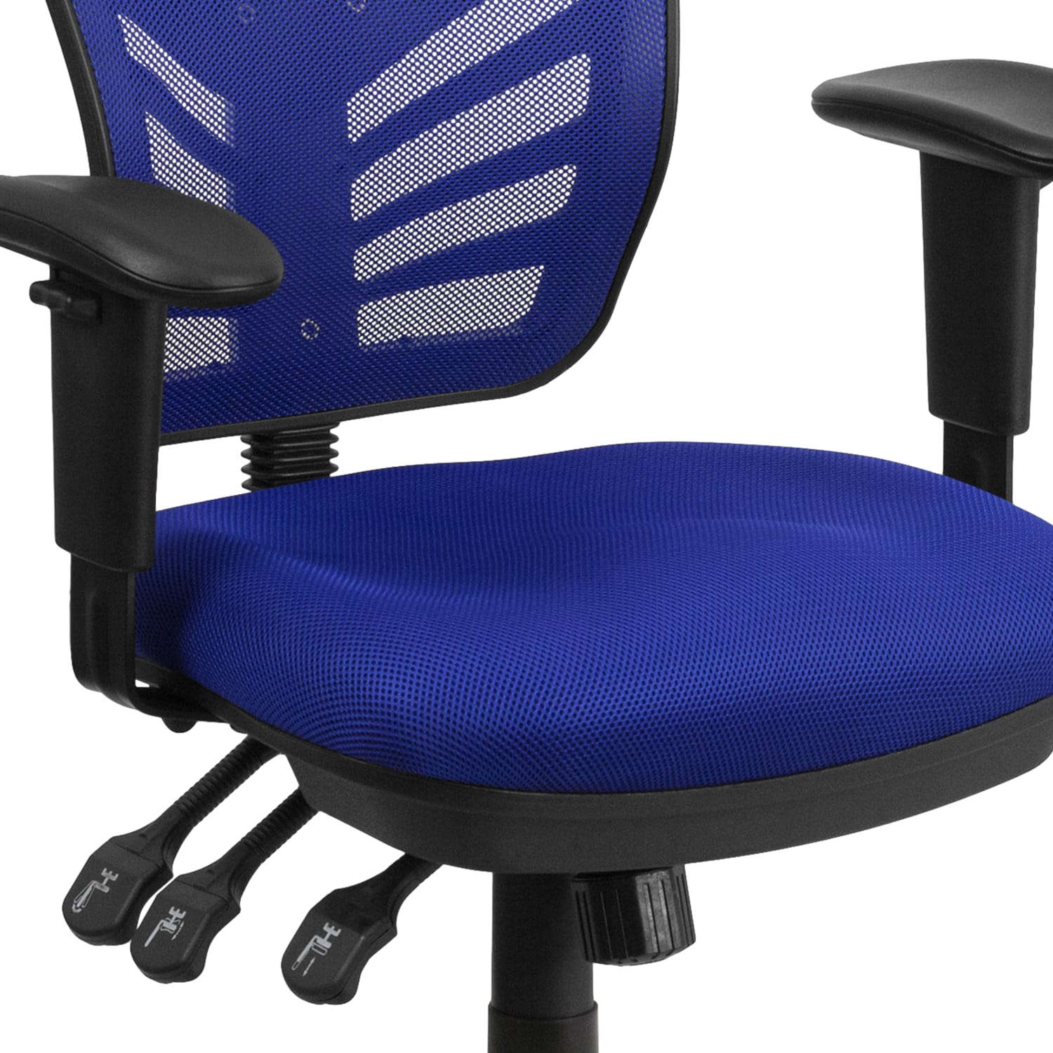 Flash Furniture Ergonomic Mesh Mid Back Swivel Task Chair BlueBlack PopularChairscom