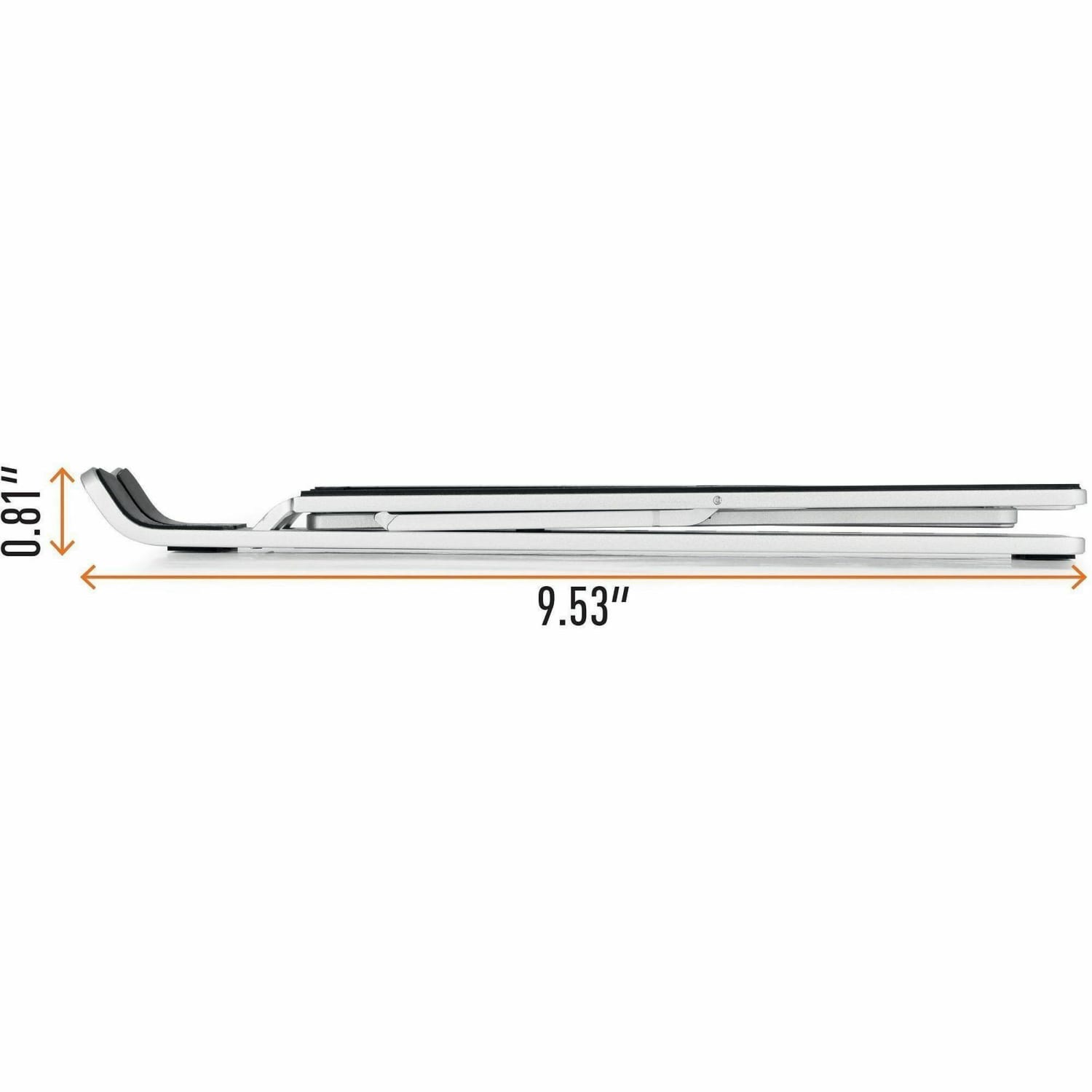 DURABLE Laptop Stand FOLD - Upto 15in Screen Size Notebook Support - Aluminum - Silver - Image 3