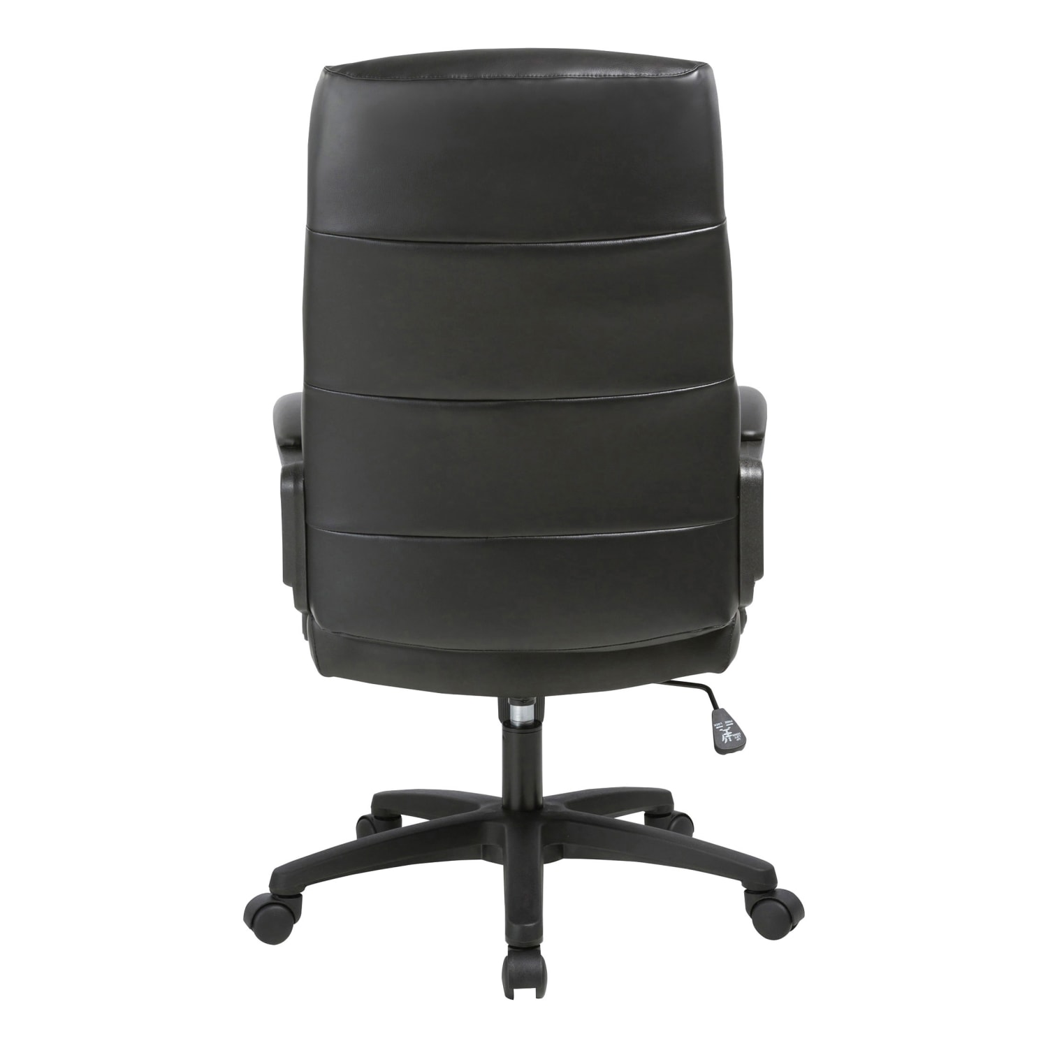 Lorell SOHO Ergonomic Bonded Leather HighBack Chair Modern Stitch Black PopularChairscom Lorell SOHO Ergonomic Bonded Leather High Back Chair Modern Stitch Black PopularChairscom