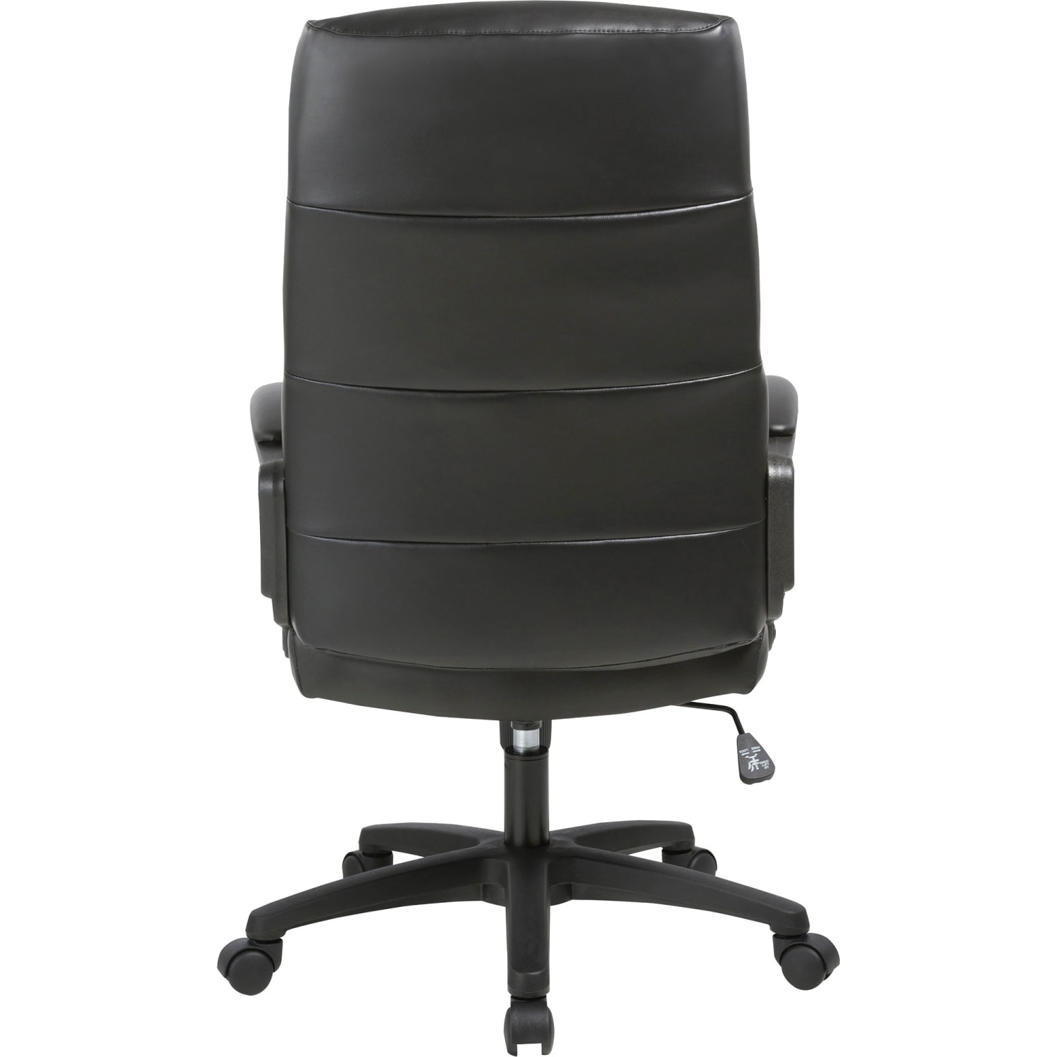 Lorell SOHO Ergonomic Bonded Leather HighBack Chair Modern Stitch Black PopularChairscom Lorell SOHO Ergonomic Bonded Leather High Back Chair Modern Stitch Black PopularChairscom