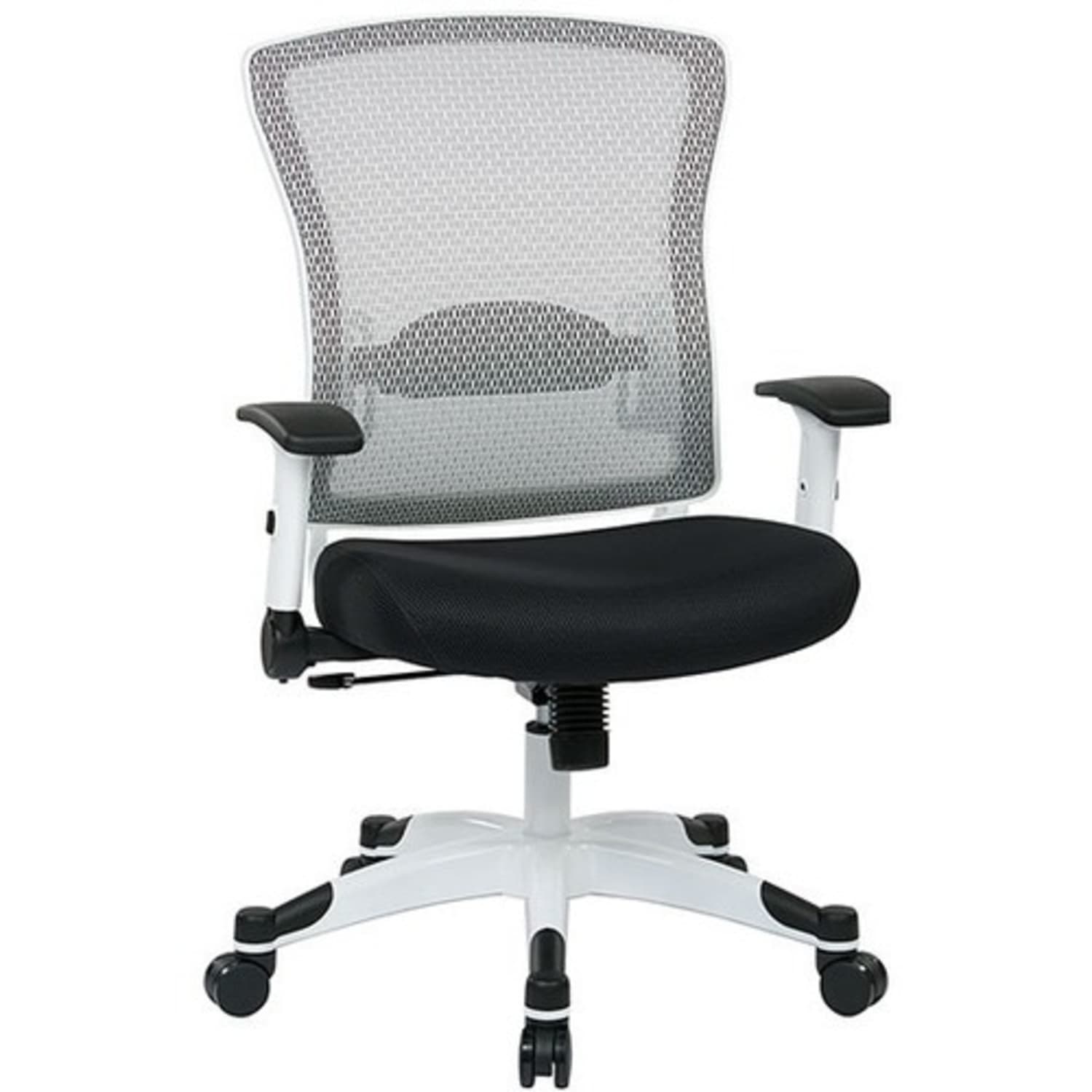 Office Star Space Seating Mesh Mid-Back Chair, Black/White
