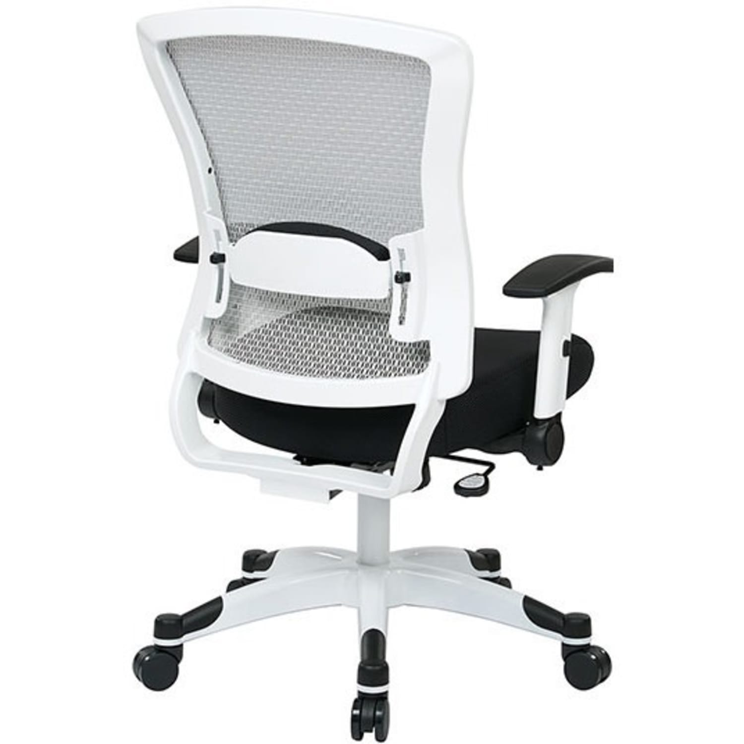 Office Star Space Seating Mesh Mid Back Chair BlackWhite PopularChairscom