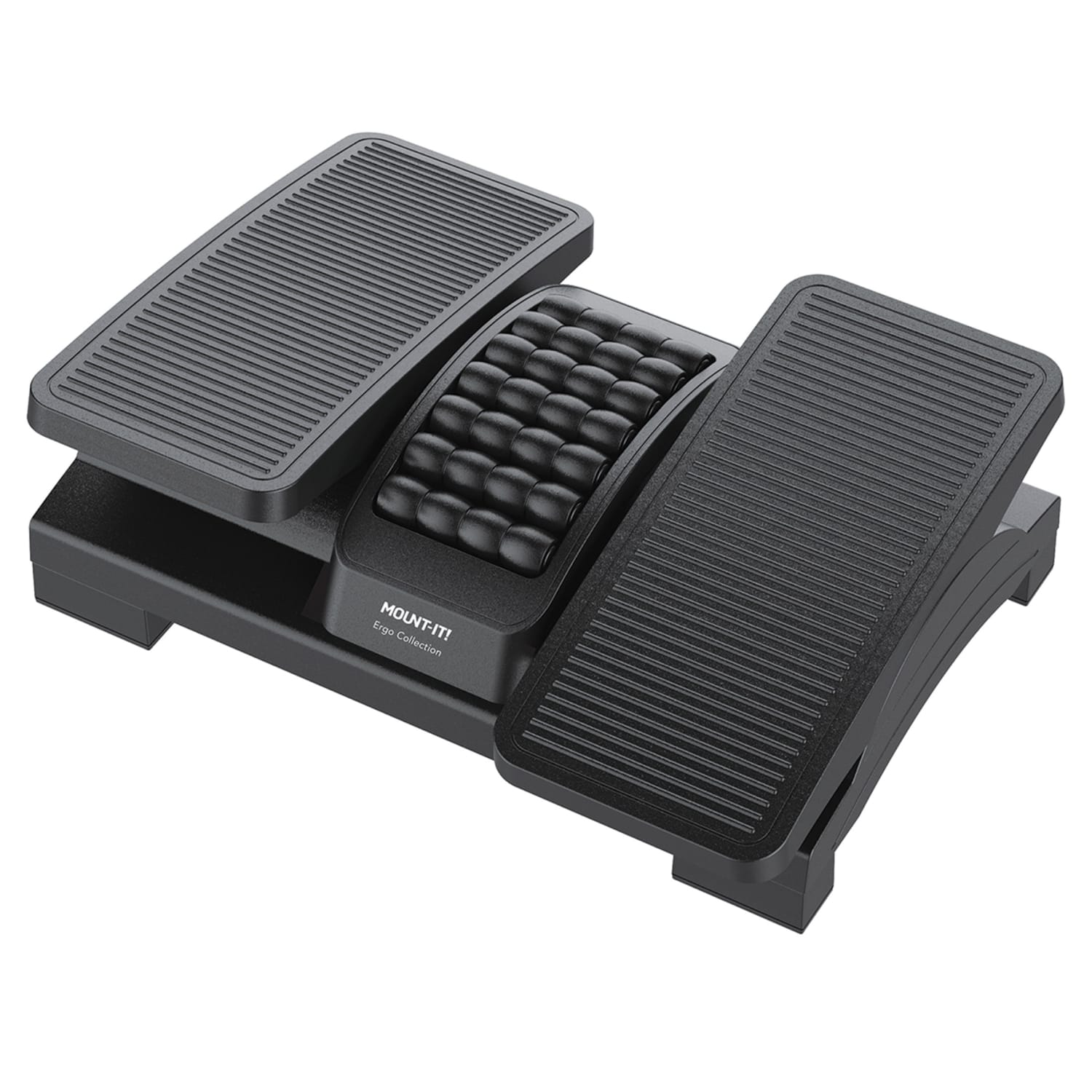 Mount-It! Dual Pedal Ergonomic Footrest, 16-13/16in x 6-5/16in, Black