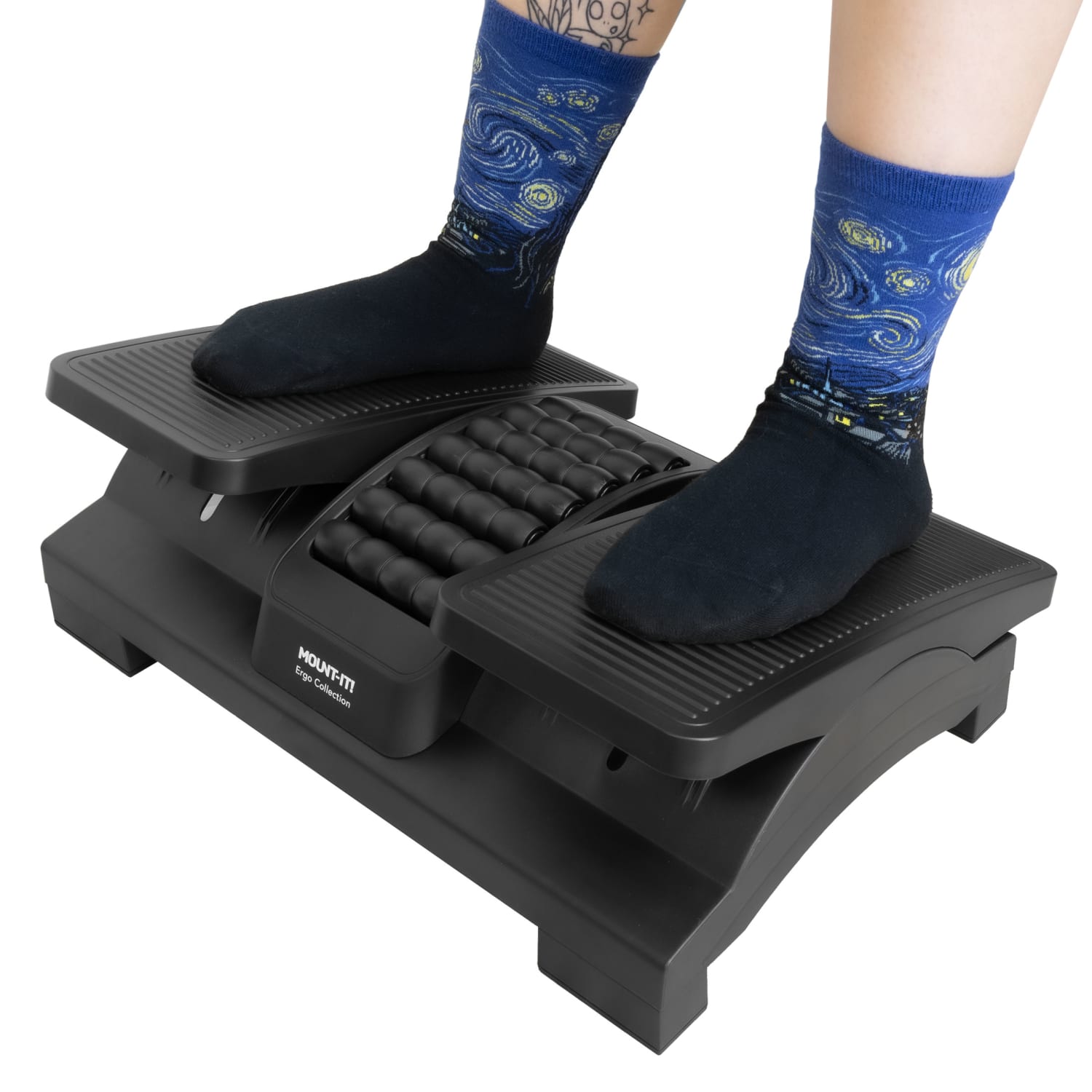 MountIt Dual Pedal Ergonomic Footrest 161316in x 6516in Black PopularChairscom Mount It Dual Pedal Ergonomic Footrest 16 1316in x 6 516in Black PopularChairscom