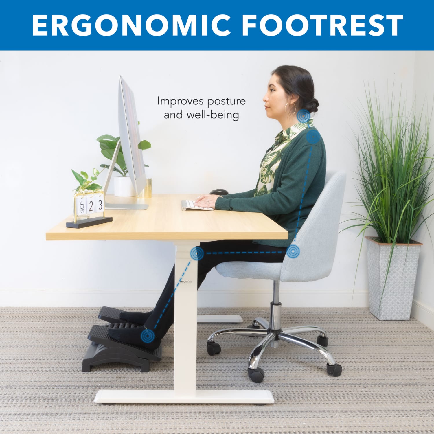MountIt Dual Pedal Ergonomic Footrest 161316in x 6516in Black PopularChairscom Mount It Dual Pedal Ergonomic Footrest 16 1316in x 6 516in Black PopularChairscom