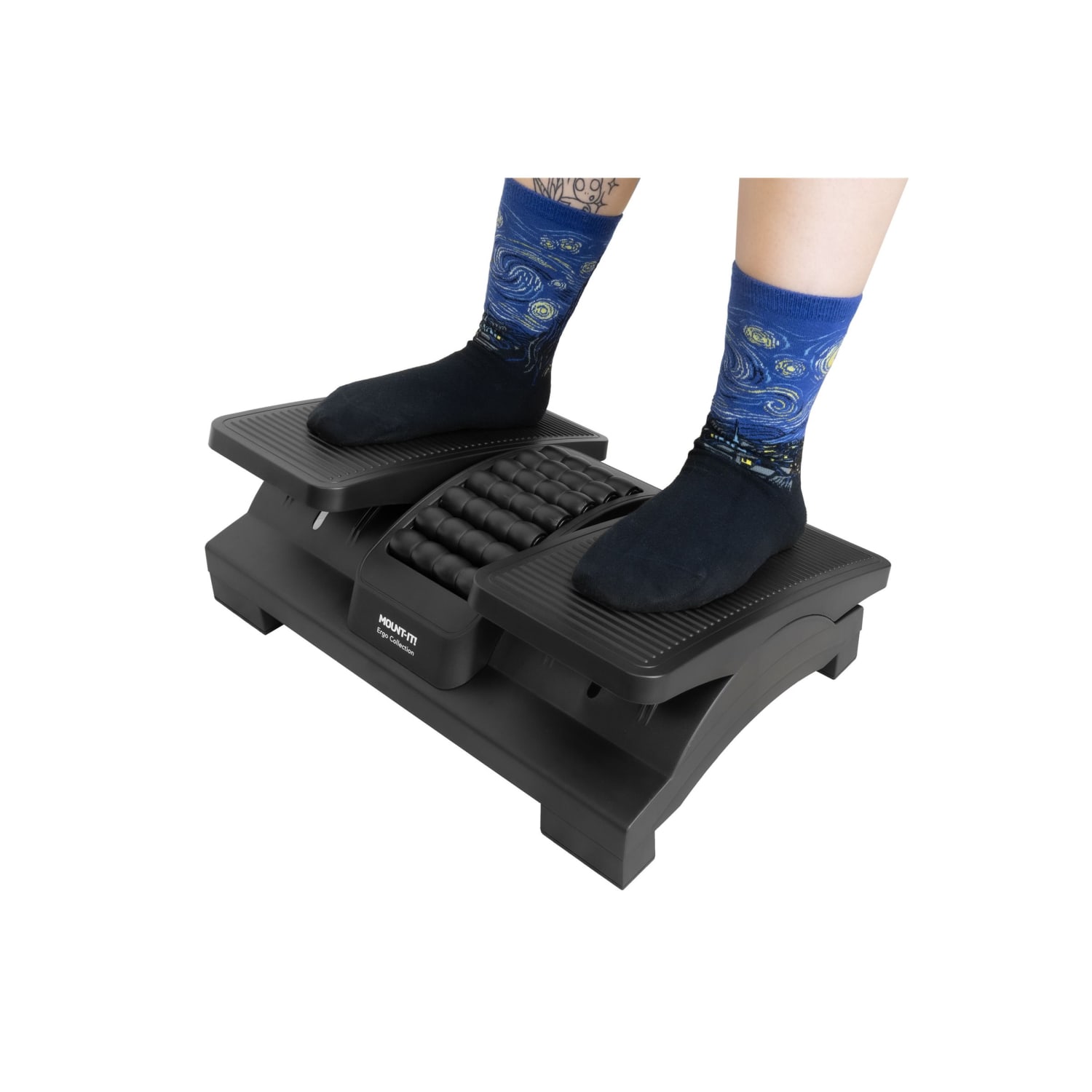 MountIt Dual Pedal Ergonomic Footrest 161316in x 6516in Black PopularChairscom Mount It Dual Pedal Ergonomic Footrest 16 1316in x 6 516in Black PopularChairscom